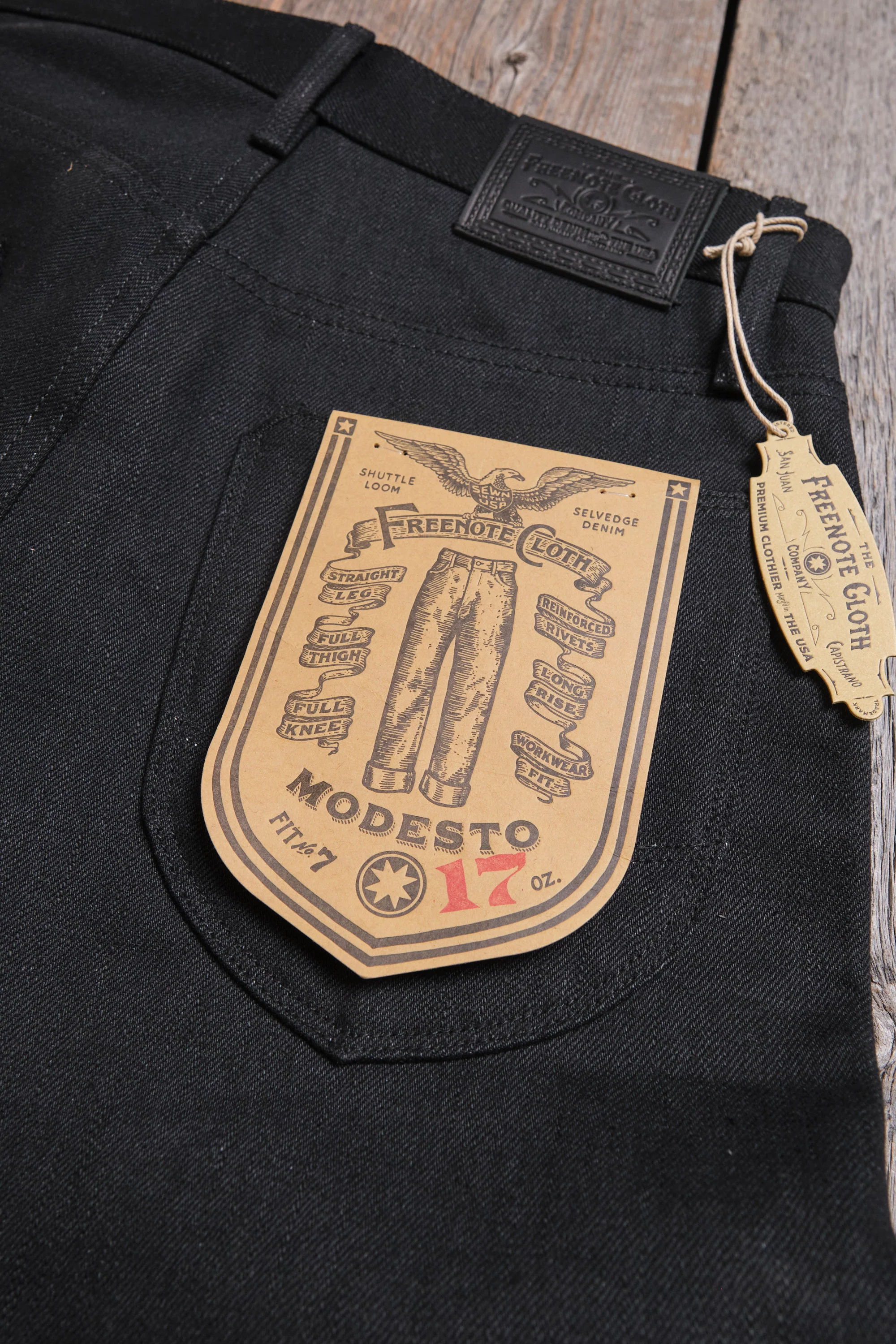 Modesto 17 Ounce Black Denim - Image 12