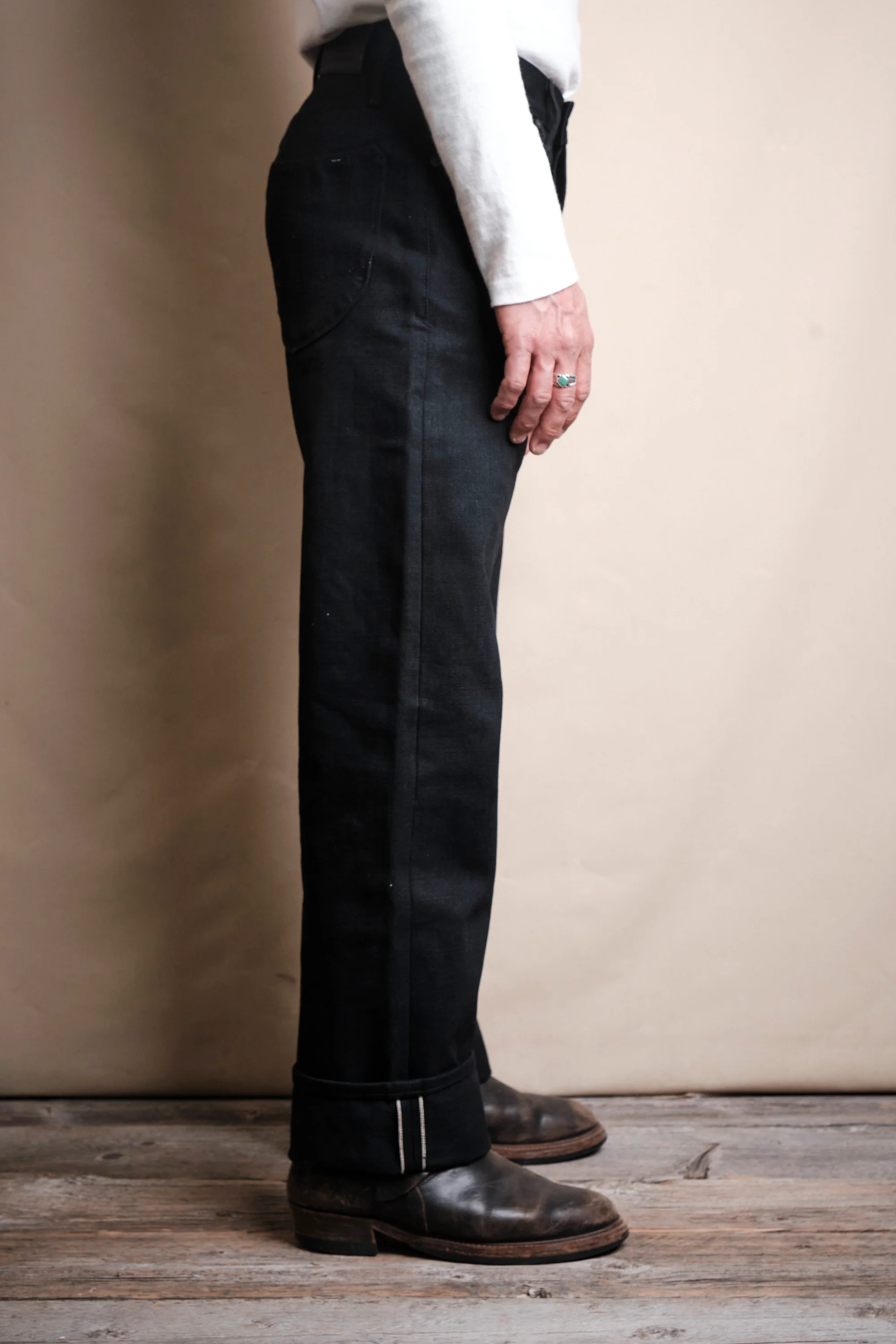 Modesto 17 Ounce Black Denim - Image 4