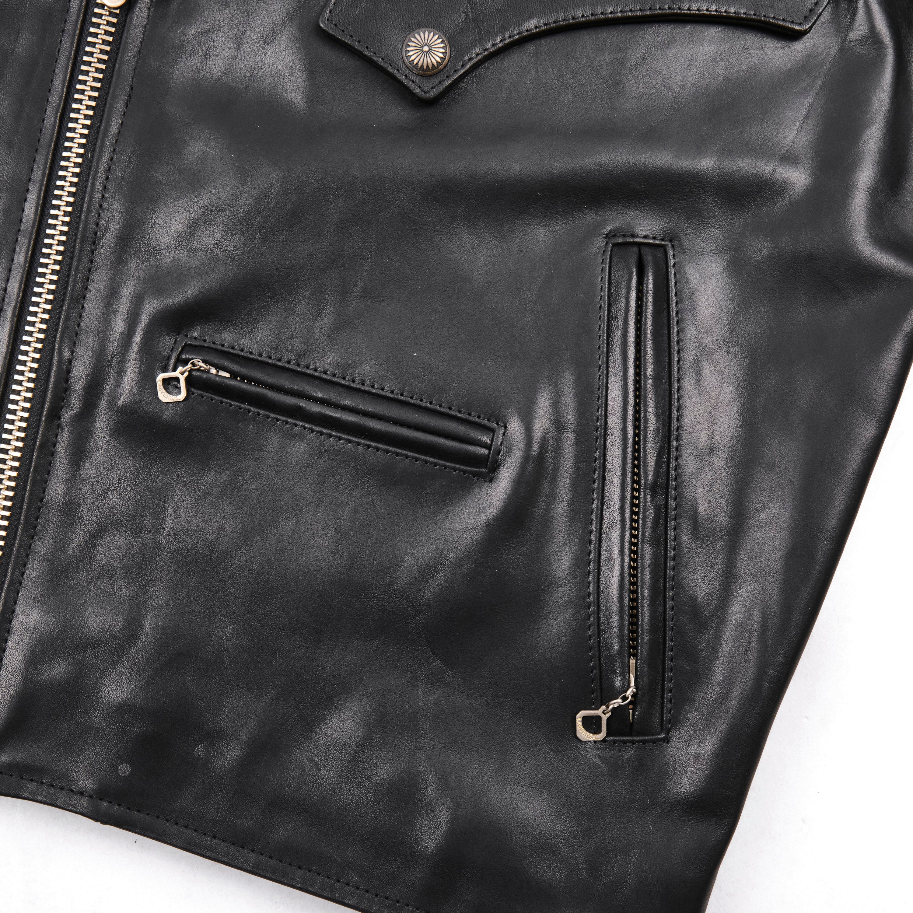 Mooch Moto Jacket Black Bull Leather - Image 11