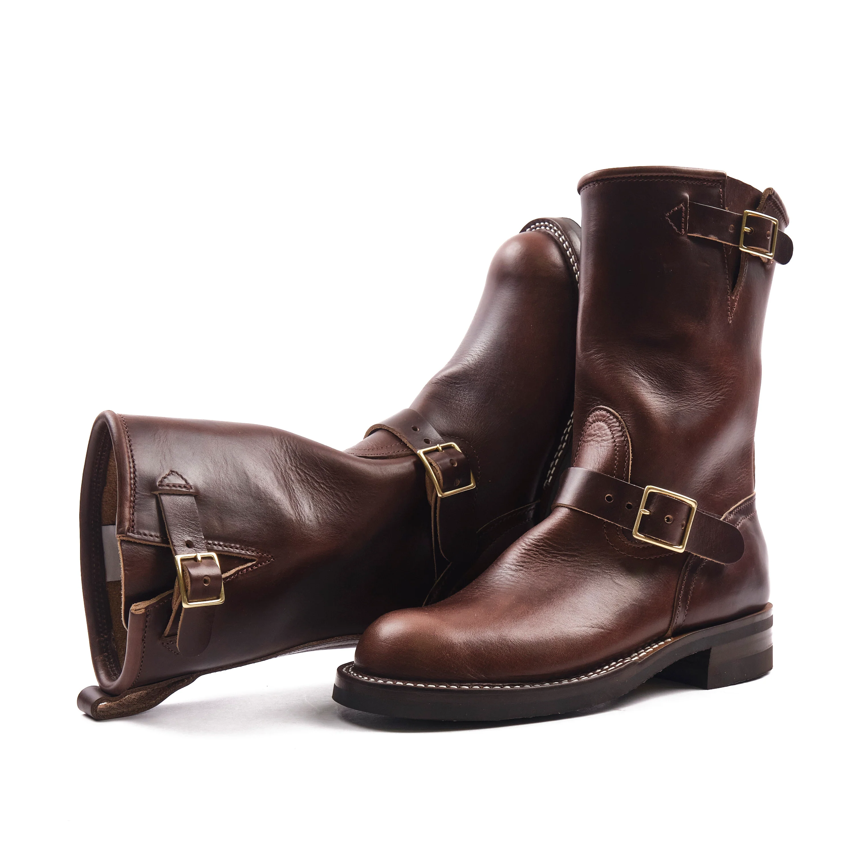 NICKS BOOTS - THE BRAKEMAN ENGINEER - HORWEEN BROWN CHROMEXCEL - Image 2