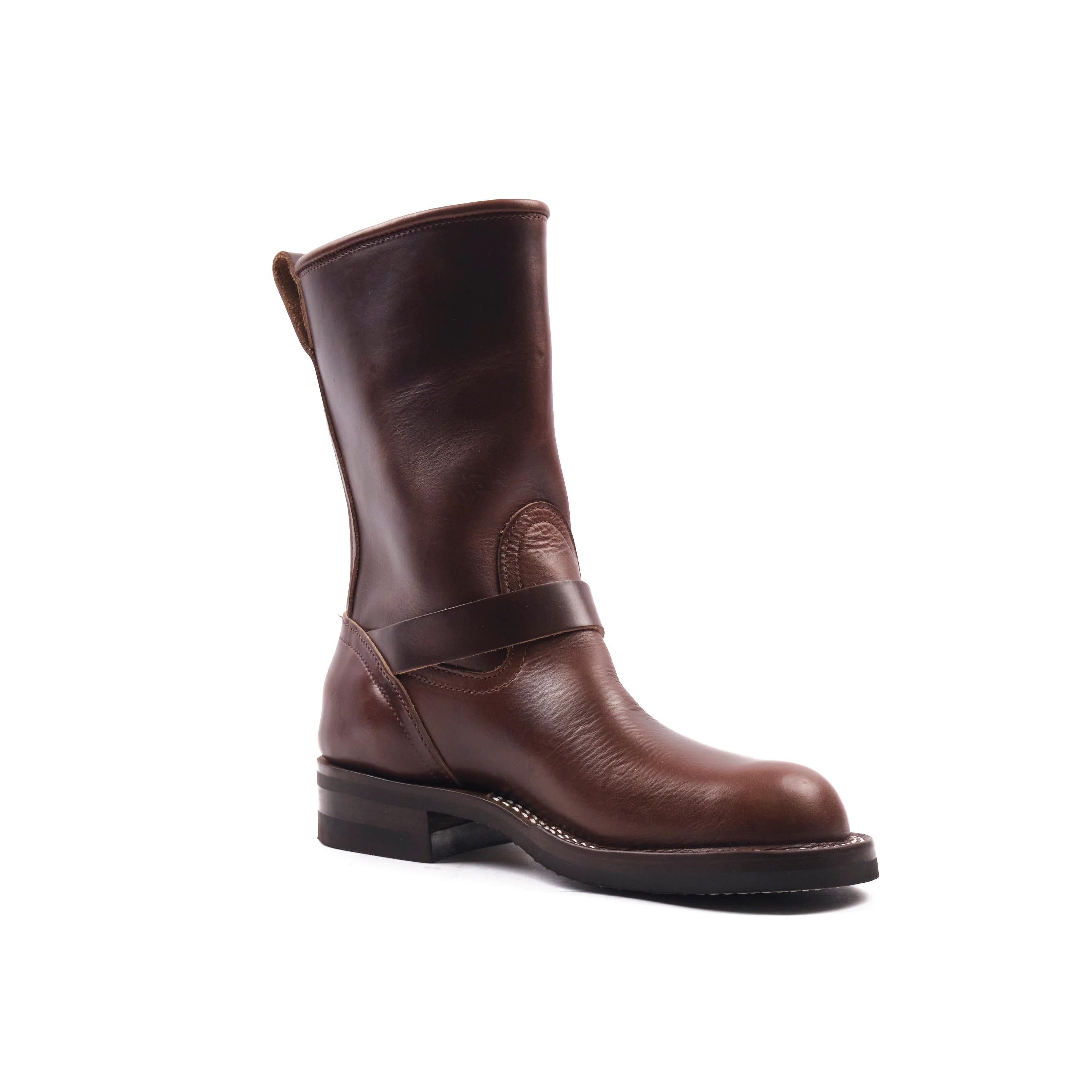 NICKS BOOTS - THE BRAKEMAN ENGINEER - HORWEEN BROWN CHROMEXCEL - Image 6