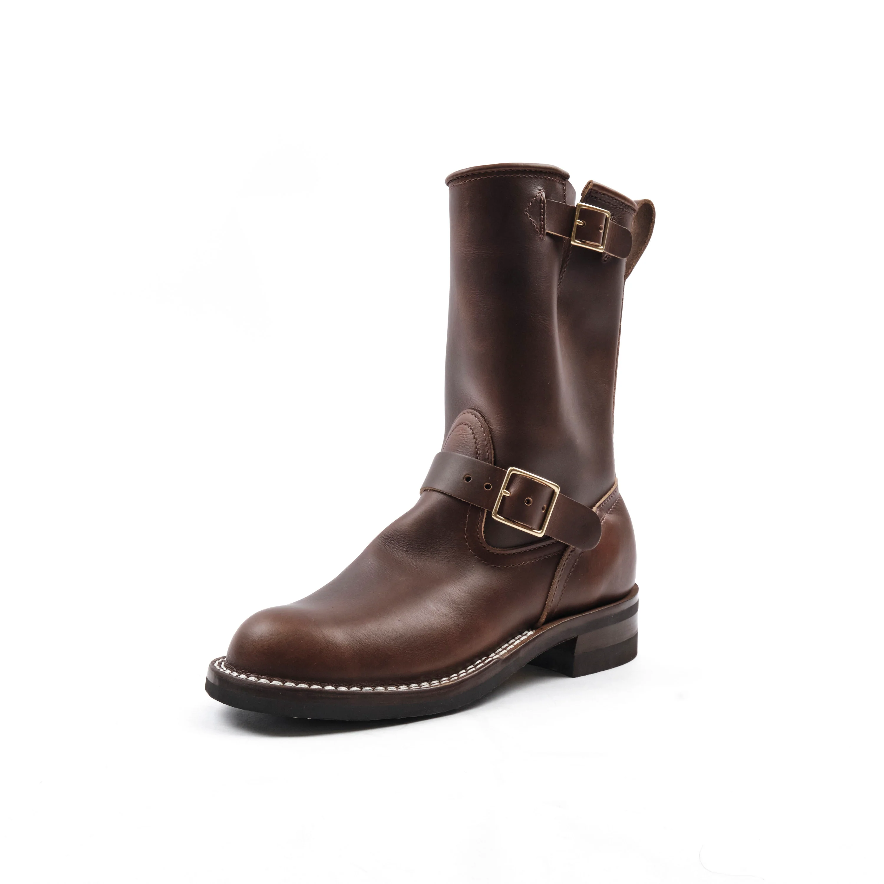 NICKS BOOTS - THE BRAKEMAN ENGINEER - HORWEEN SHACKLETON COGNAC - Image 3