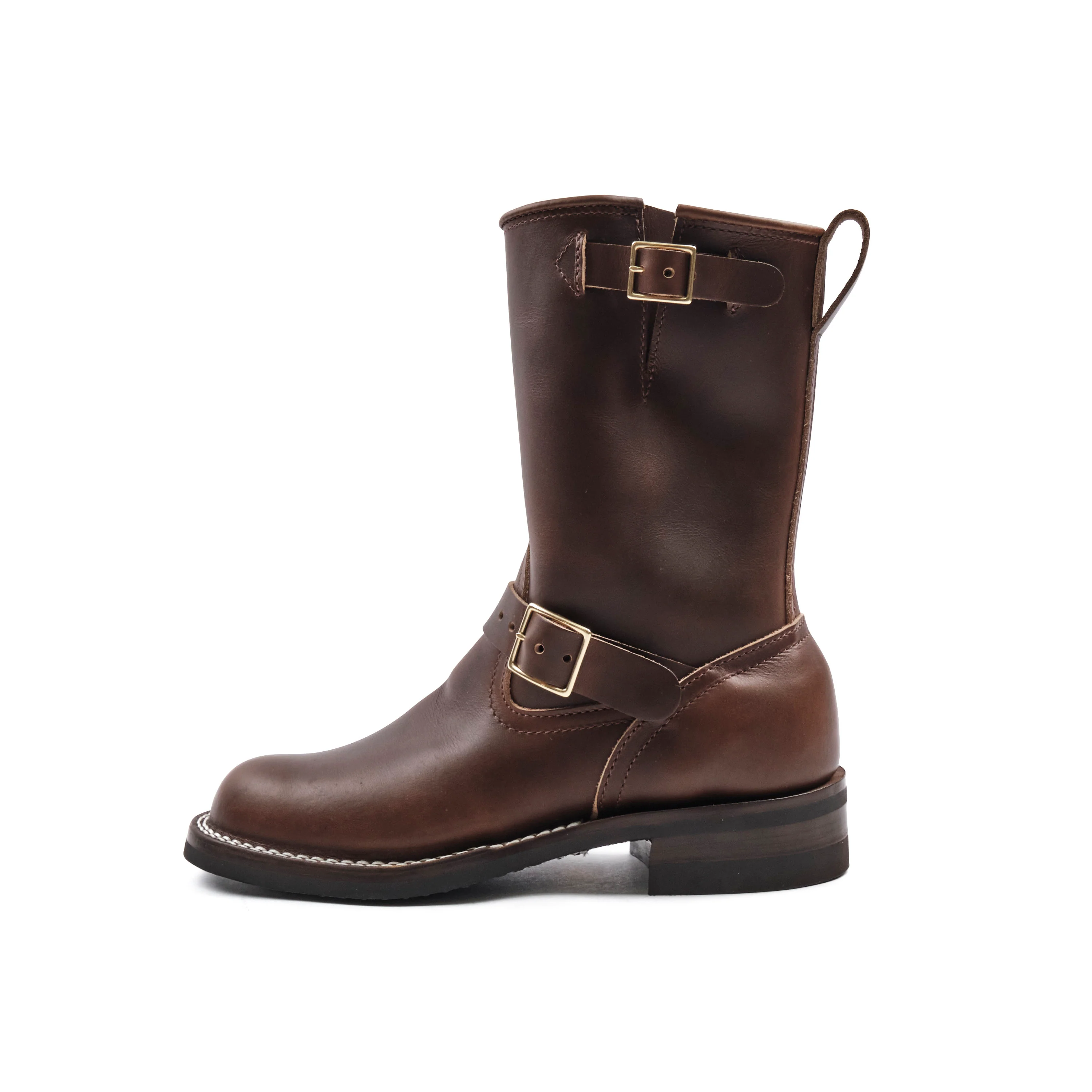 NICKS BOOTS - THE BRAKEMAN ENGINEER - HORWEEN SHACKLETON COGNAC - Image 4