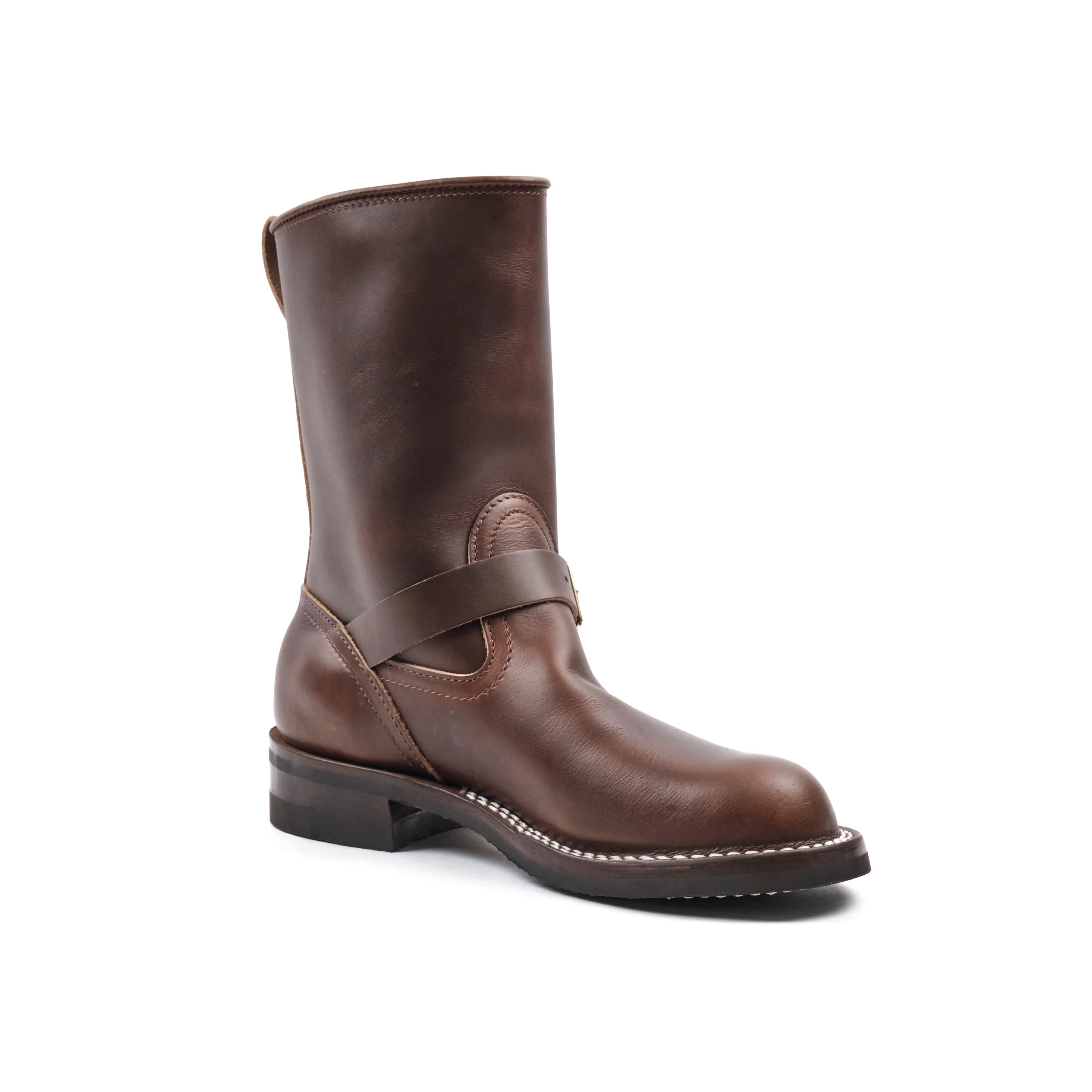 NICKS BOOTS - THE BRAKEMAN ENGINEER - HORWEEN SHACKLETON COGNAC - Image 6