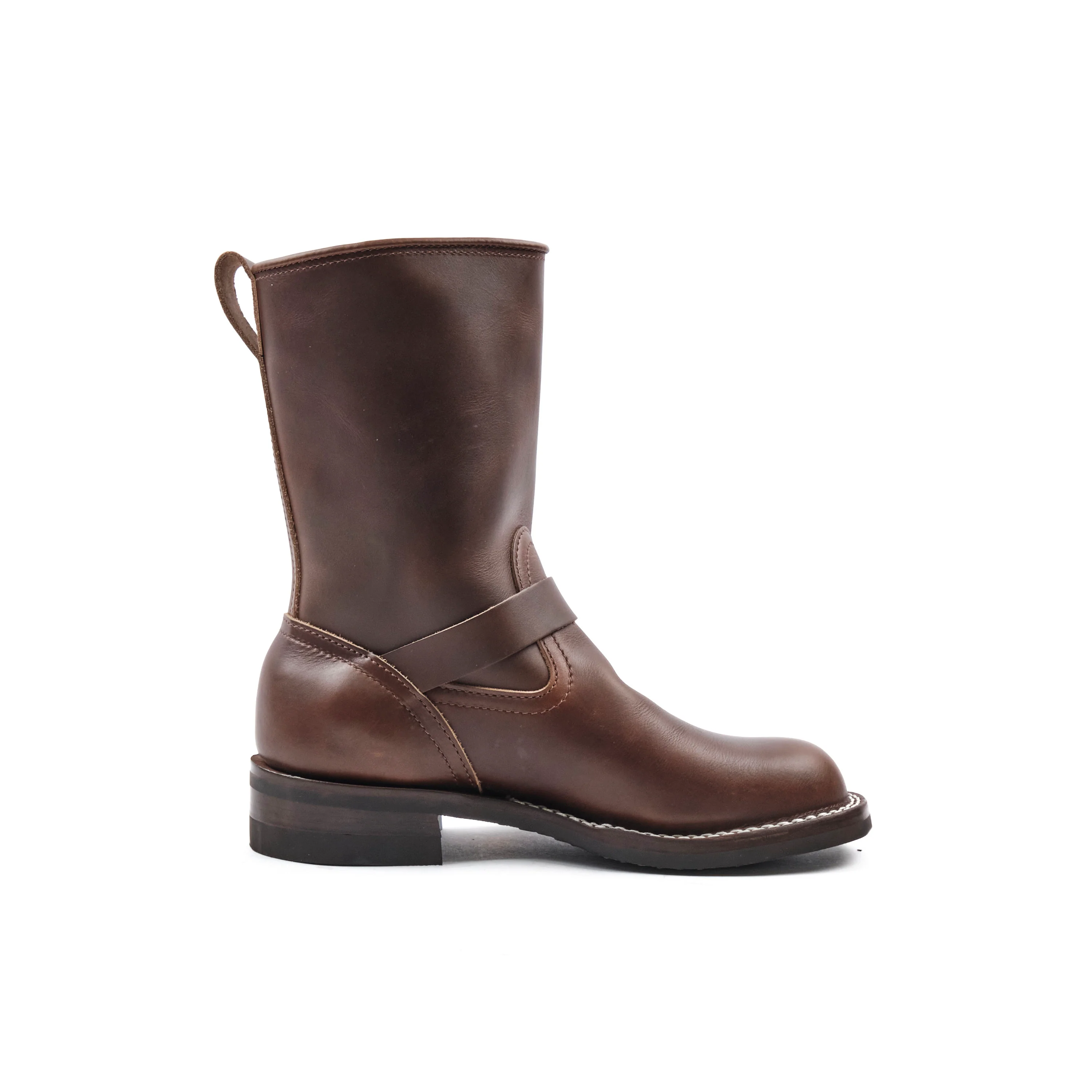 NICKS BOOTS - THE BRAKEMAN ENGINEER - HORWEEN SHACKLETON COGNAC - Image 7