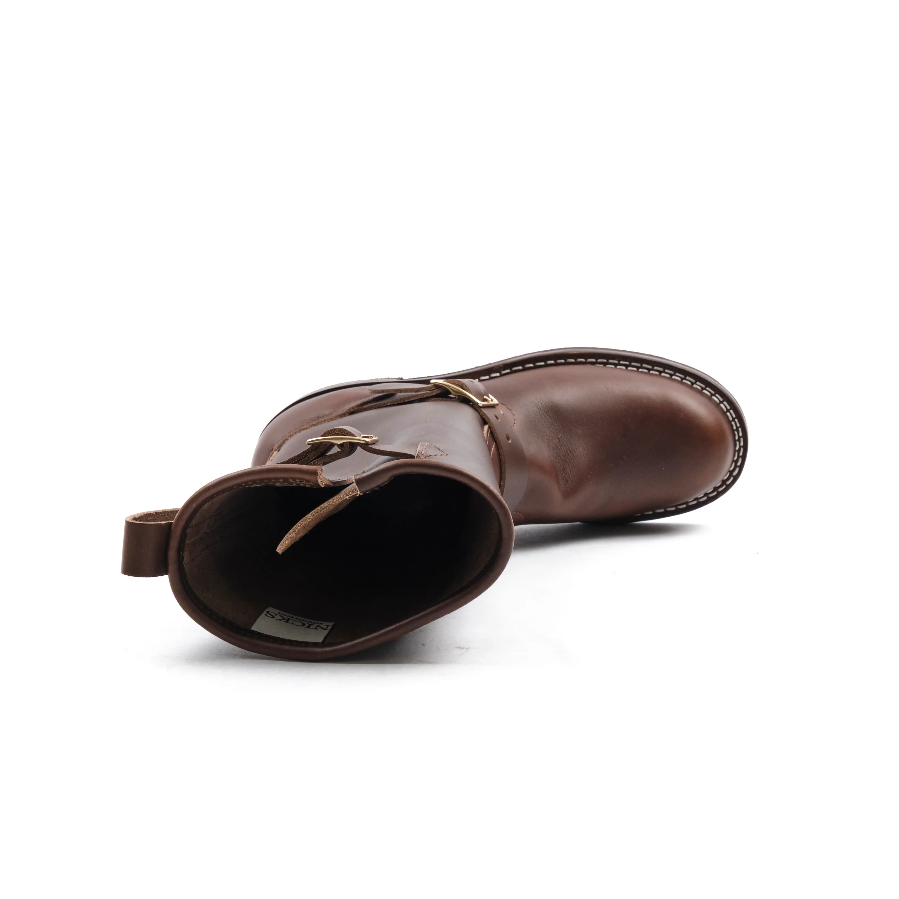 NICKS BOOTS - THE BRAKEMAN ENGINEER - HORWEEN SHACKLETON COGNAC - Image 8