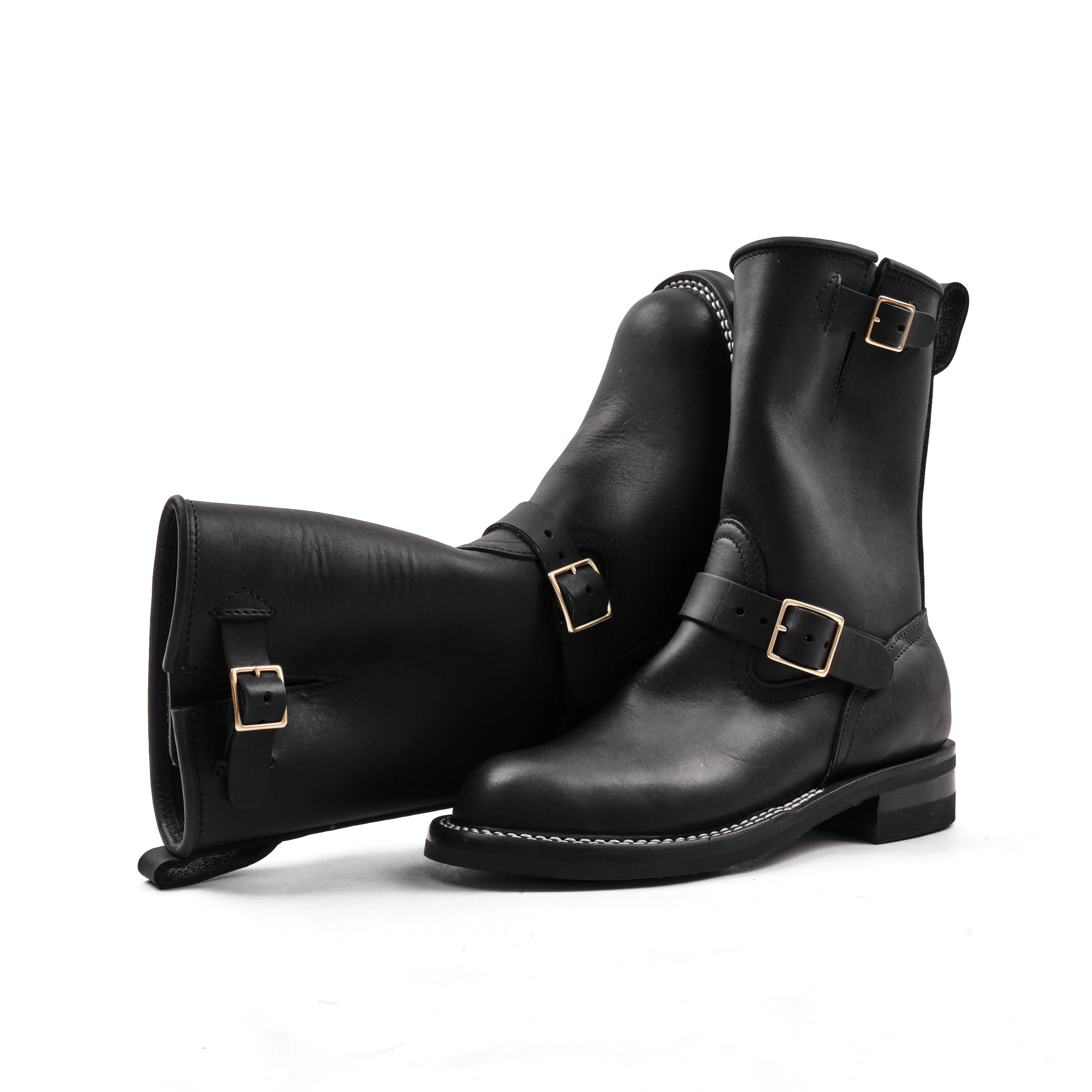 NICKS BOOTS - THE BRAKEMAN ENGINEER - HORWEEN SPOKANE BLACK - Image 2