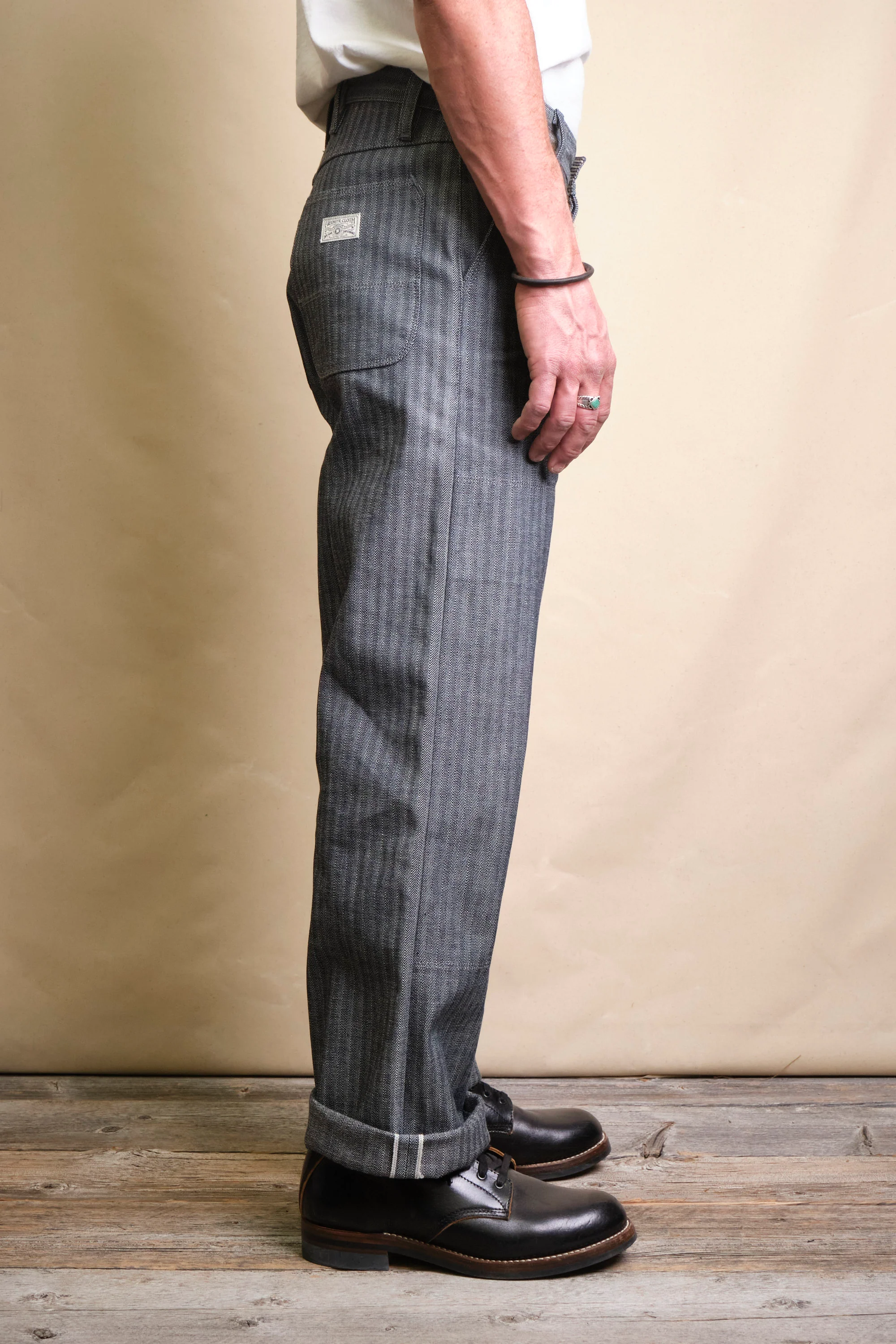 Ortega Pant 13 Ounce Grey Herringbone - Image 4