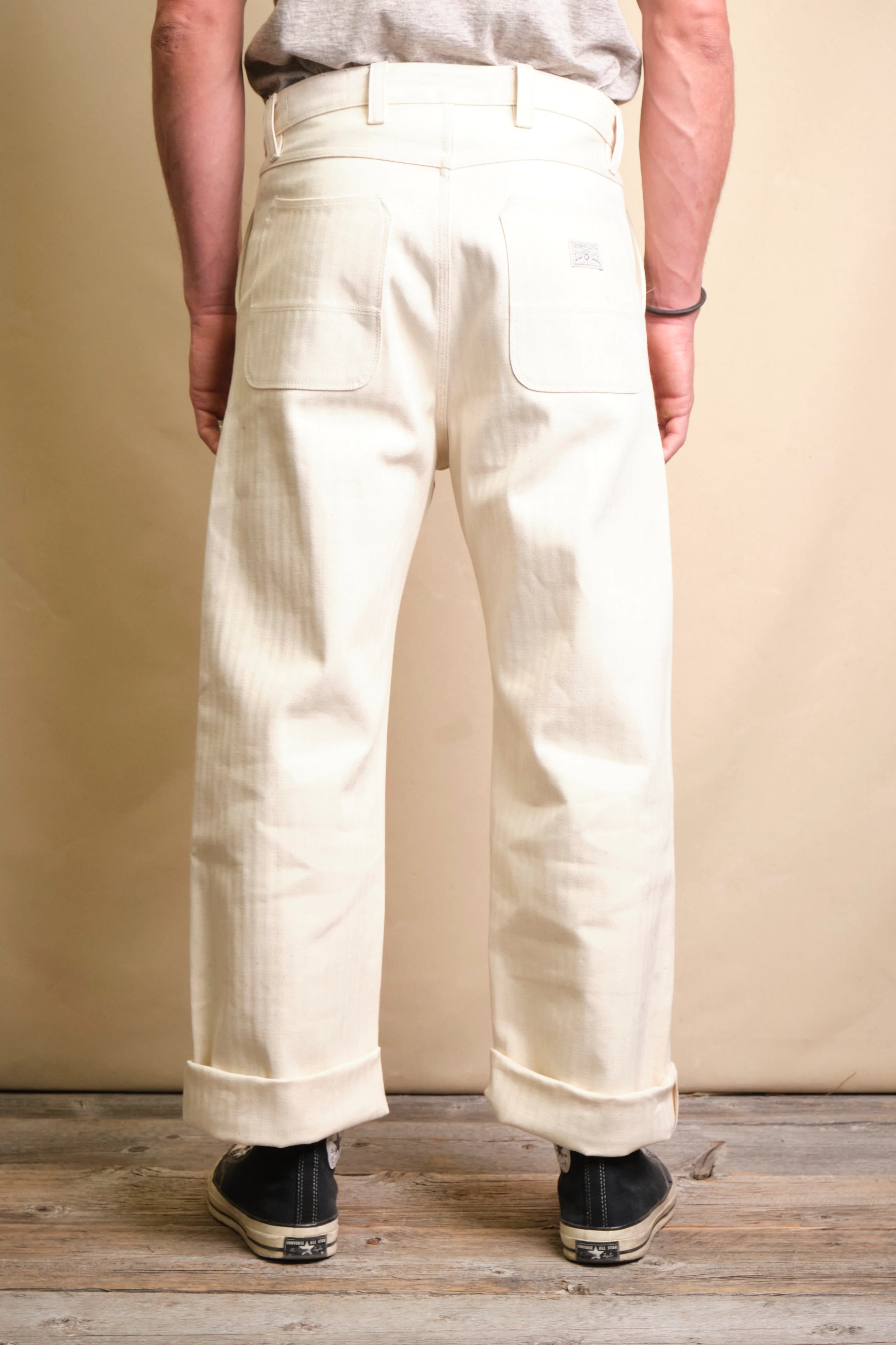 Ortega Pant 13 Ounce Natural Herringbone - Image 5