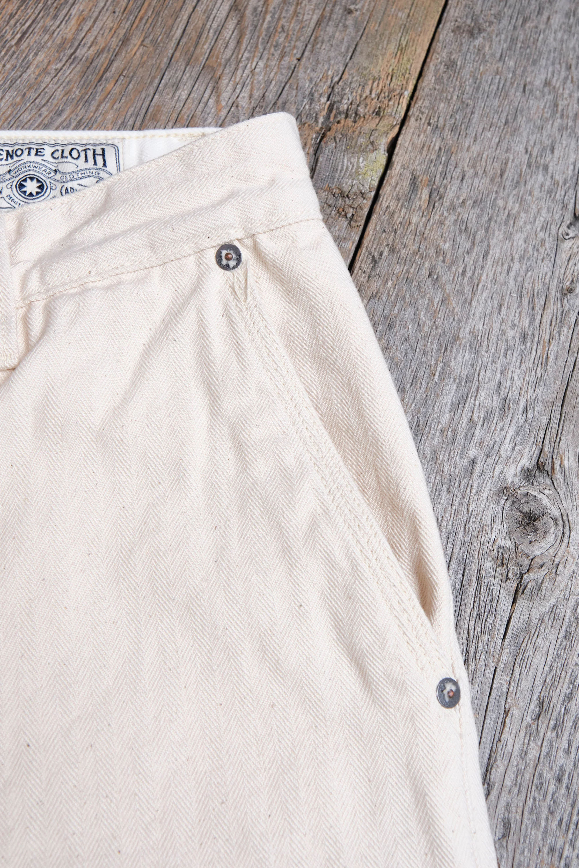 Ortega Pant 13 Ounce Natural Herringbone - Image 8