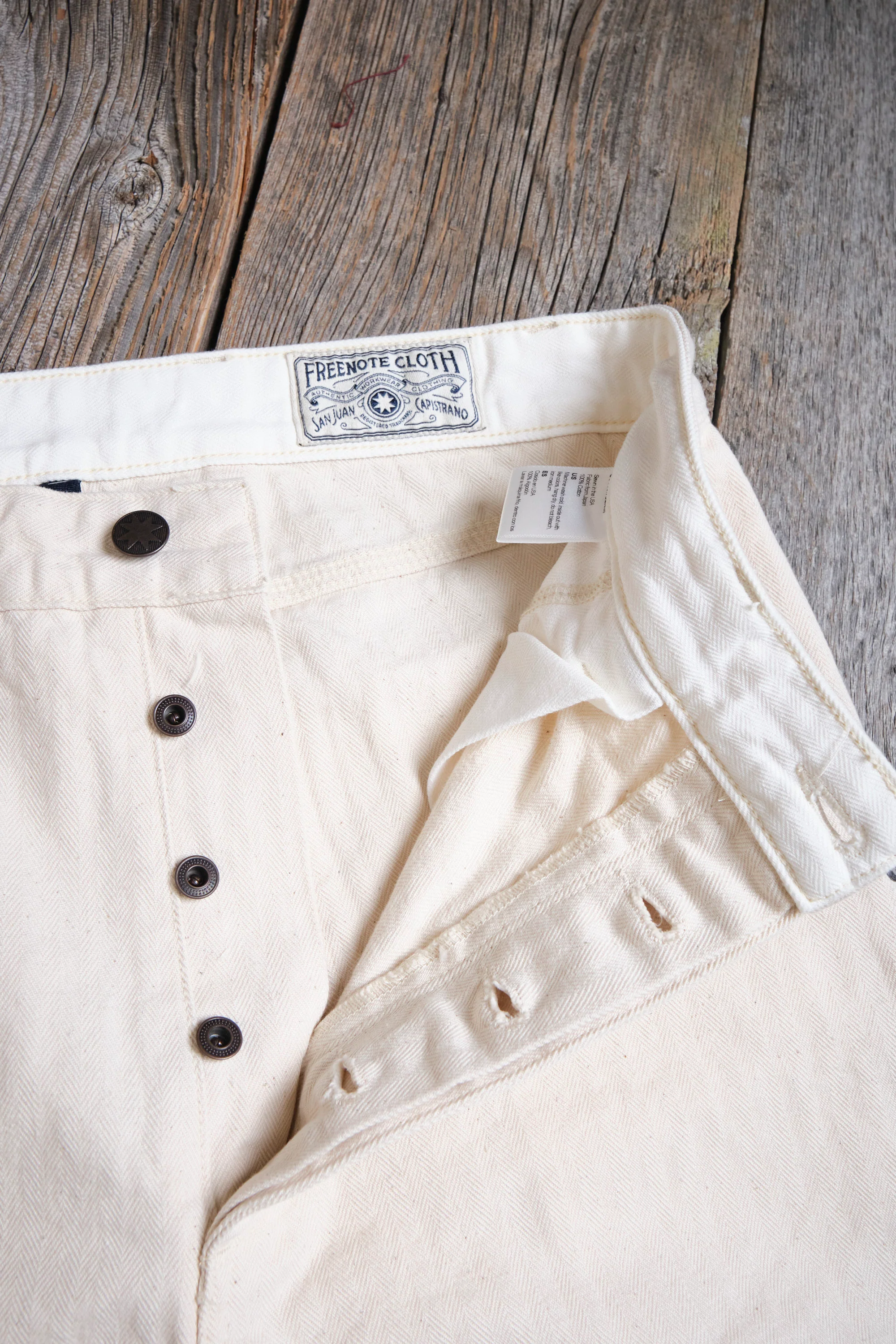 Ortega Pant 13 Ounce Natural Herringbone - Image 9