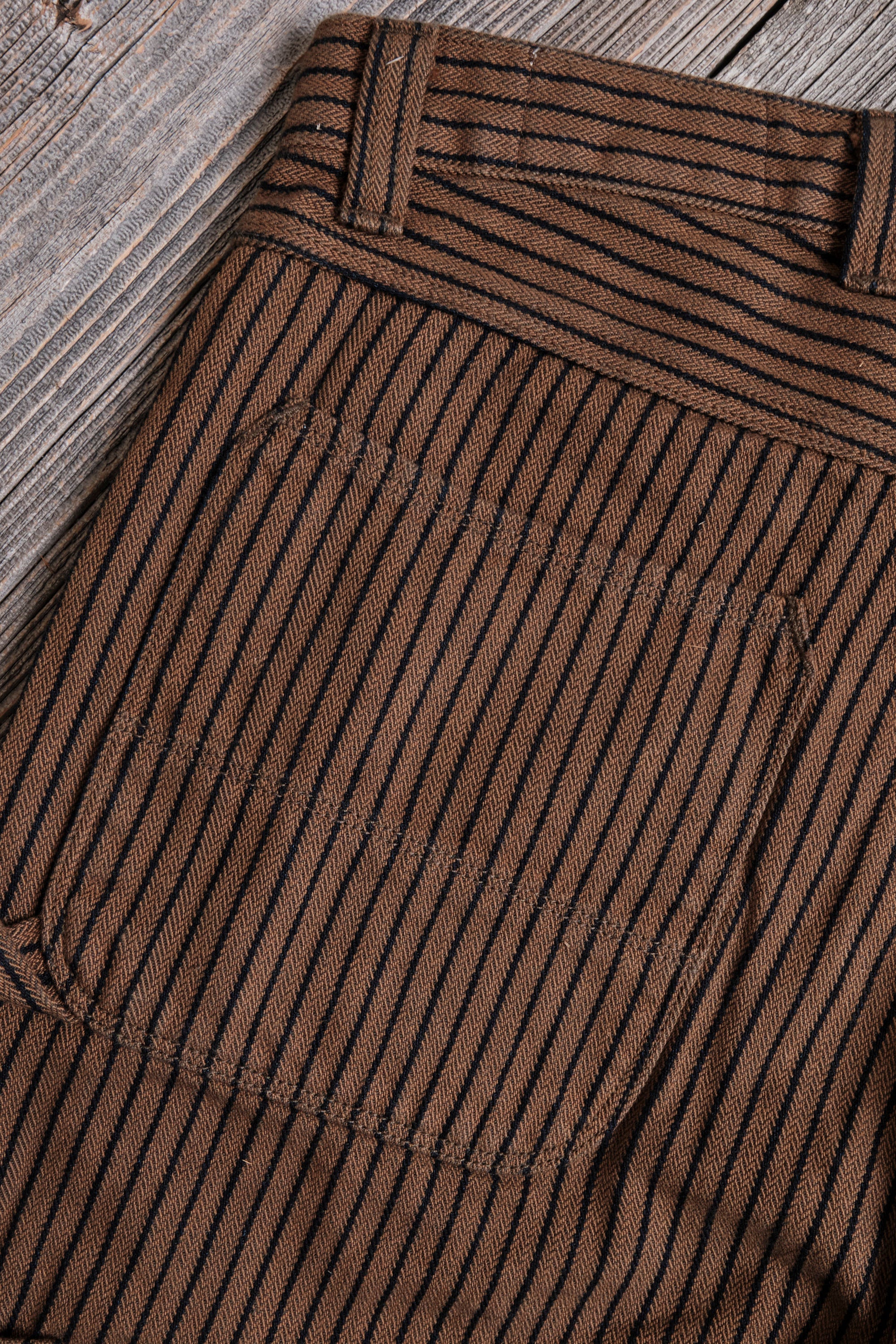 Ortega Pant Brown Herringbone Dobby - Image 5