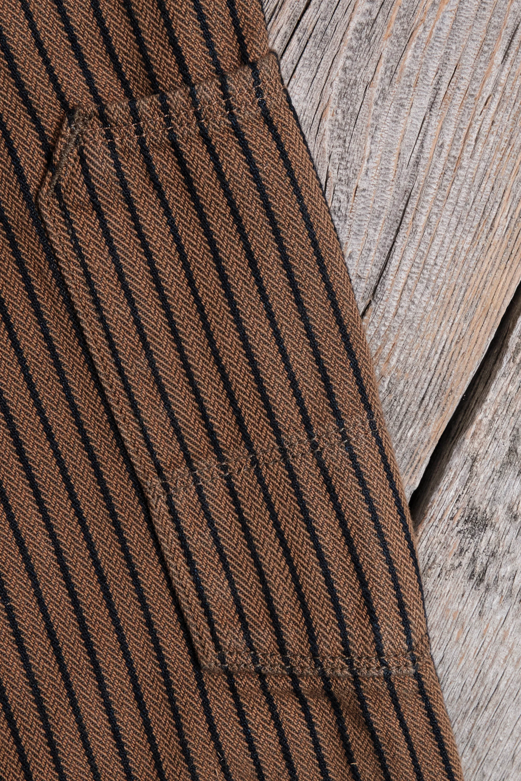 Ortega Pant Brown Herringbone Dobby - Image 6
