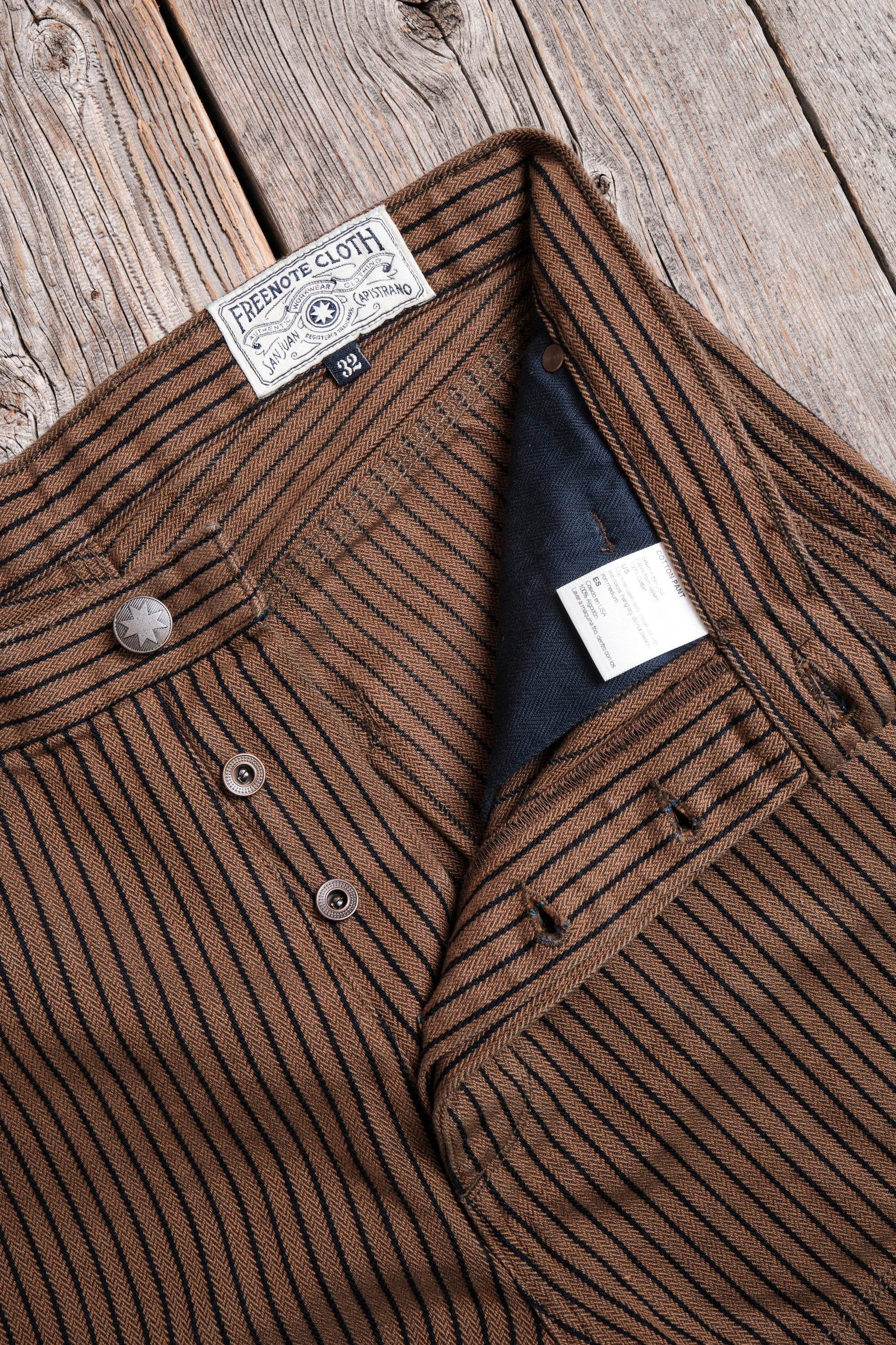 Ortega Pant Brown Herringbone Dobby - Image 7