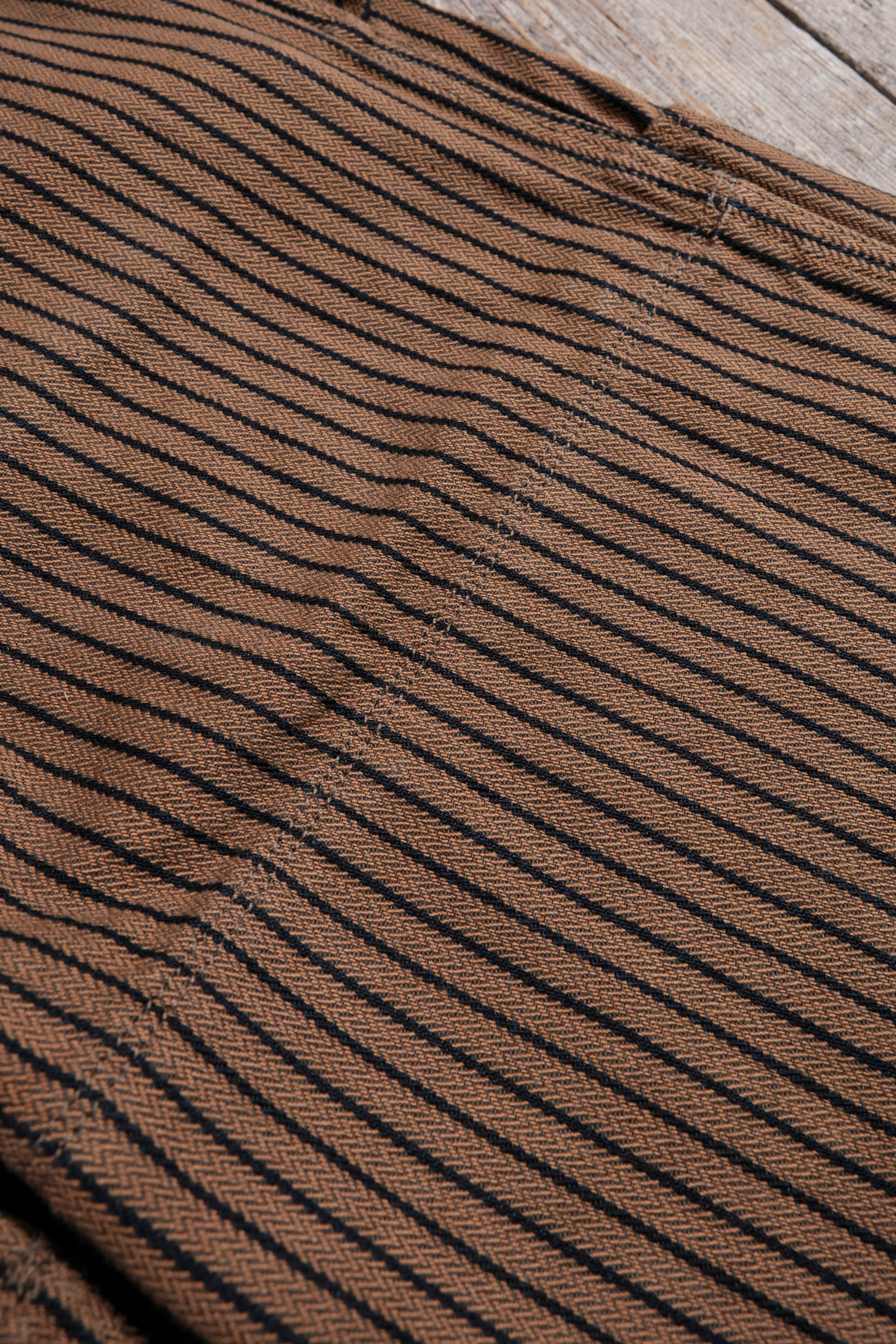 Ortega Pant Brown Herringbone Dobby - Image 8