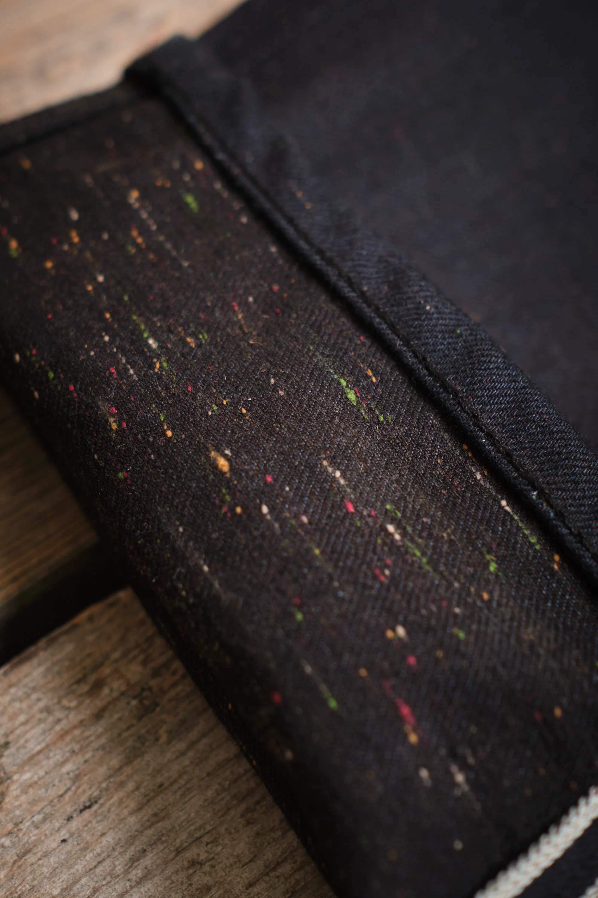 Portola 14 Ounce Raw Fleck Denim - Image 12