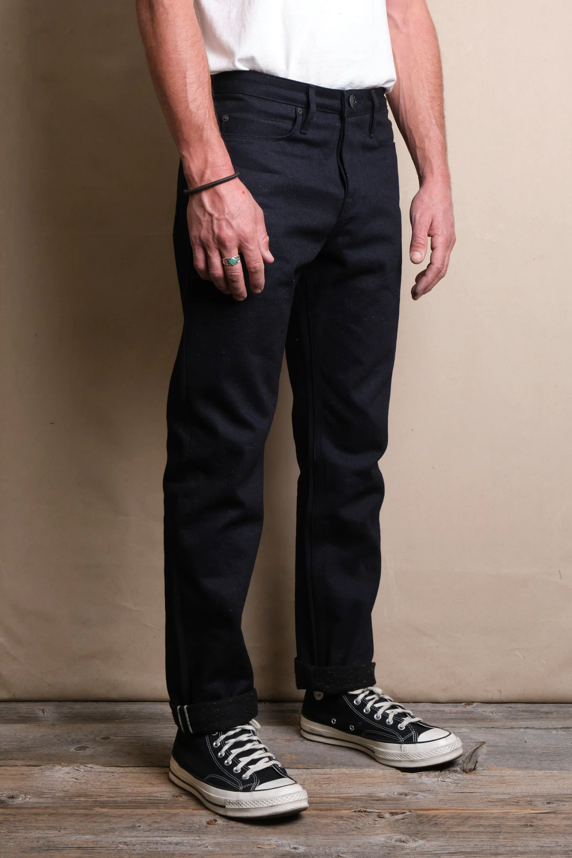 Portola 14 Ounce Raw Fleck Denim - Image 3