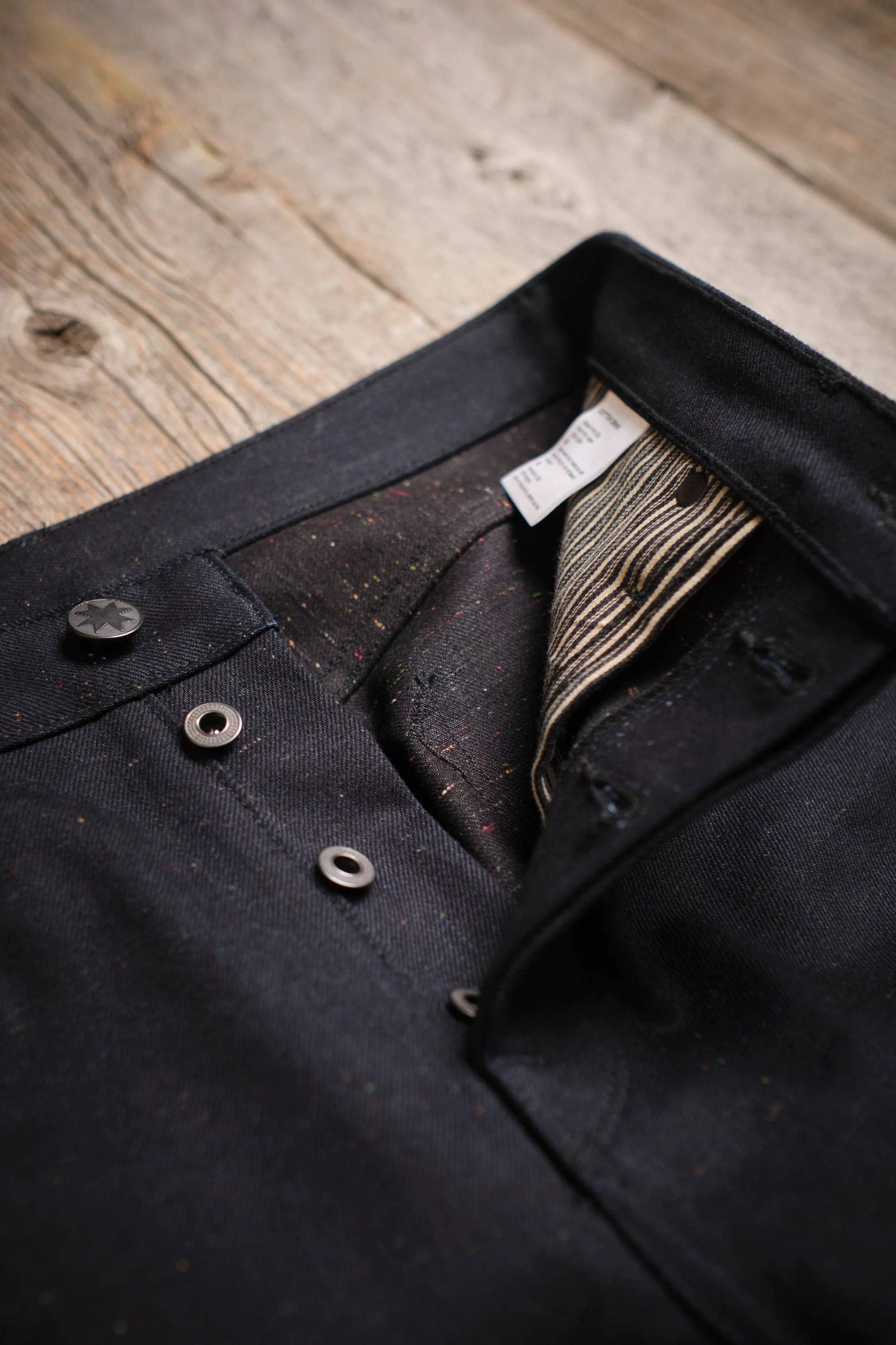 Portola 14 Ounce Raw Fleck Denim - Image 8