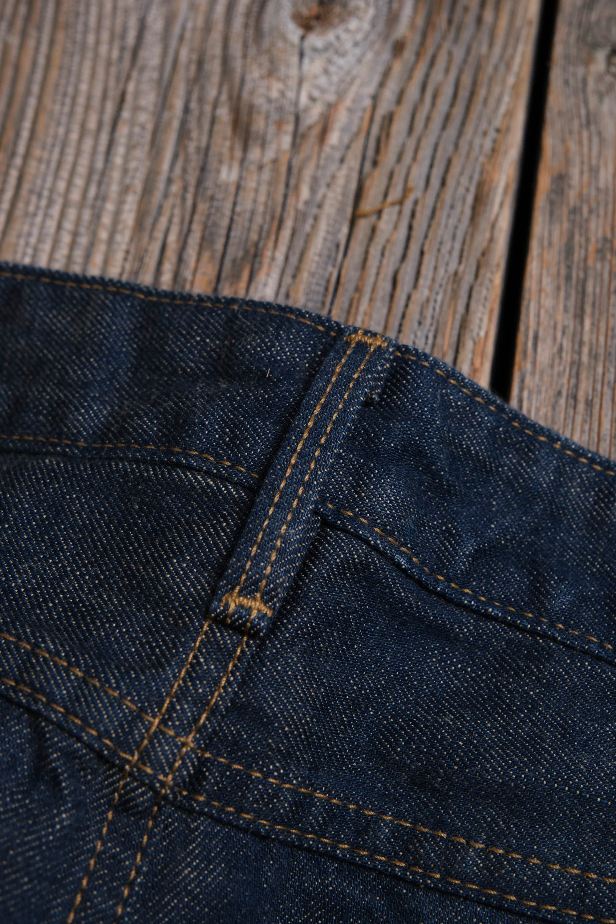 Portola Classic Taper 13 Ounce Natural Rinsed Denim - Image 14