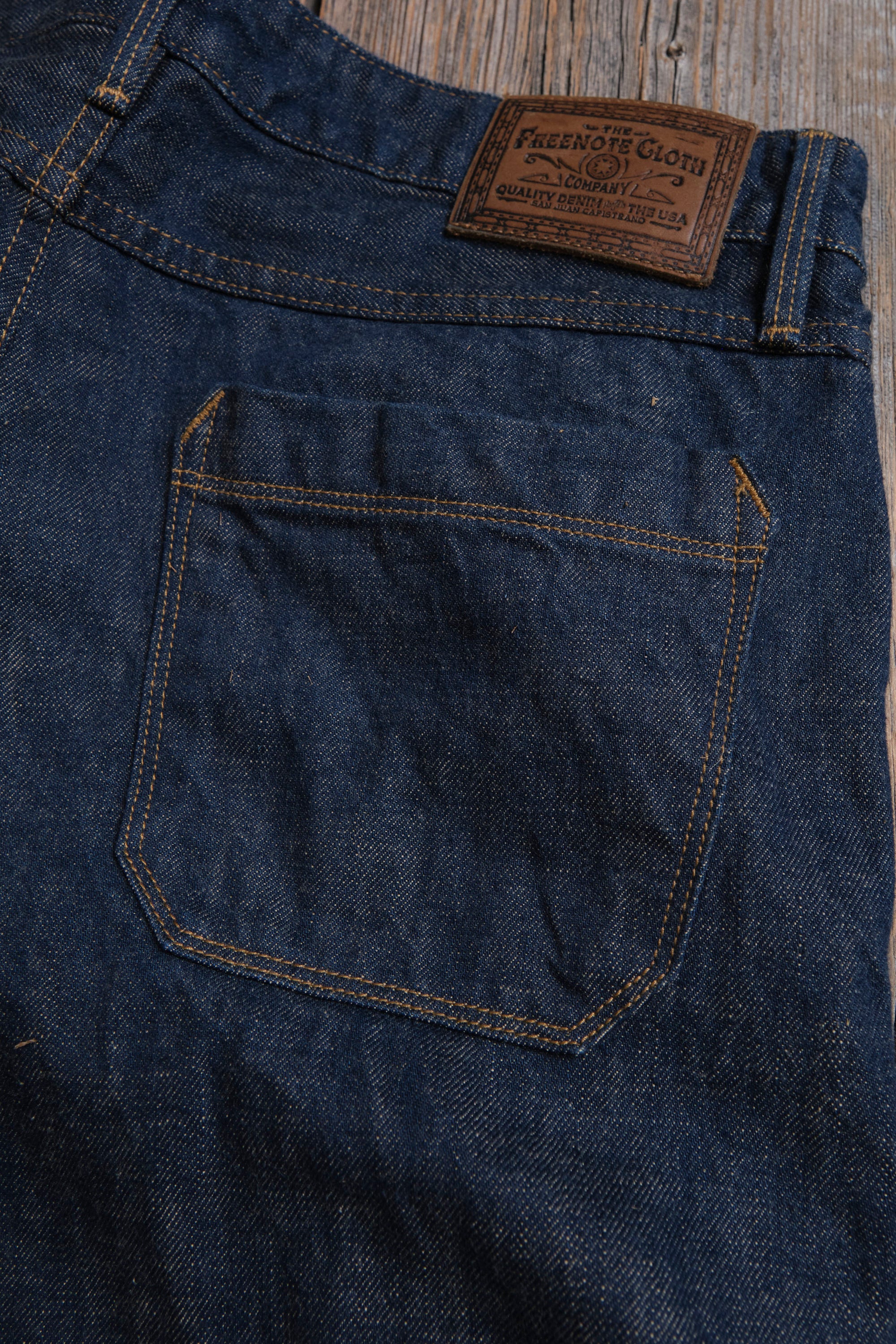 Portola Classic Taper 13 Ounce Natural Rinsed Denim - Image 15