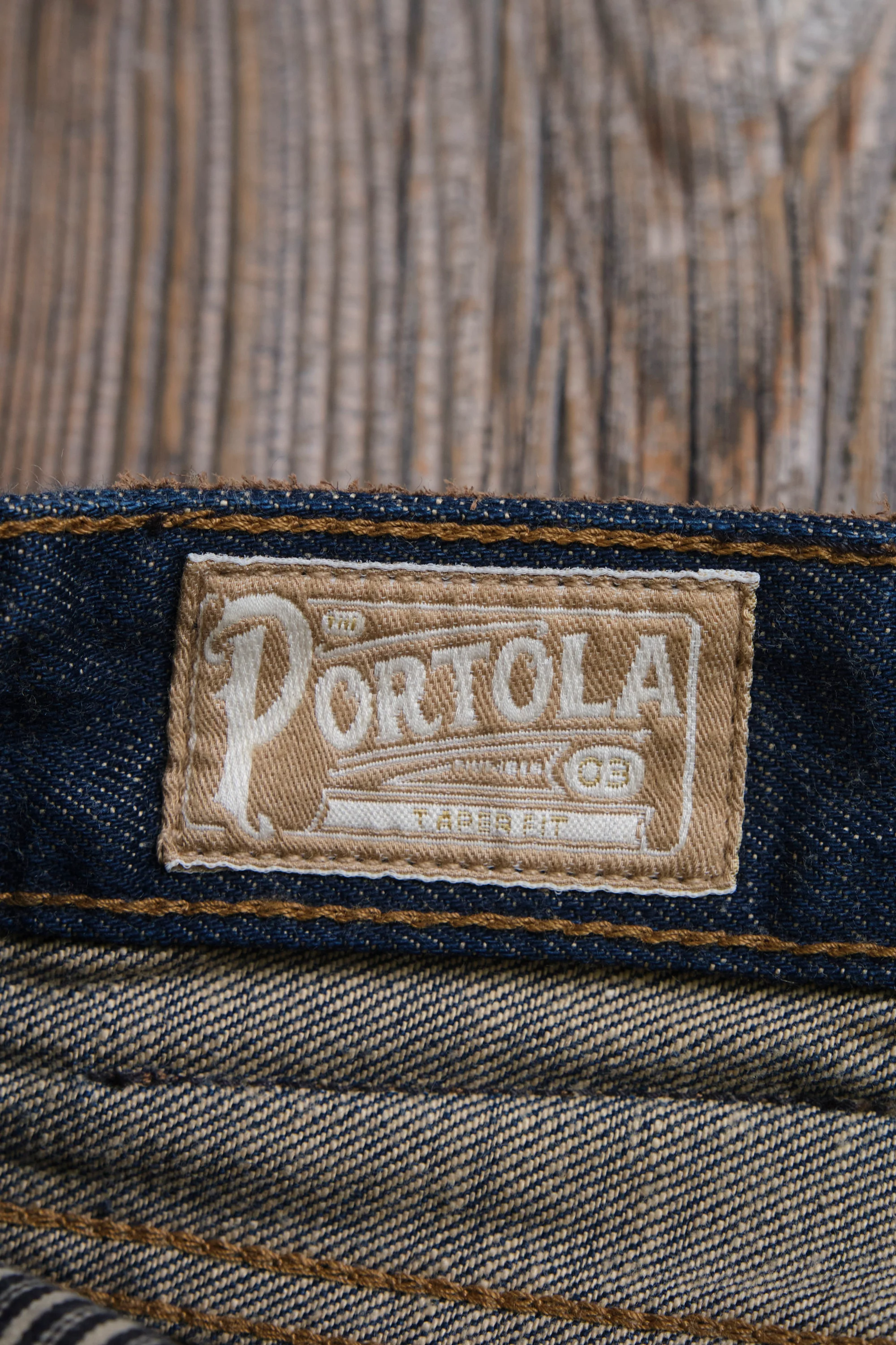 Portola Classic Taper 13 Ounce Natural Rinsed Denim - Image 8