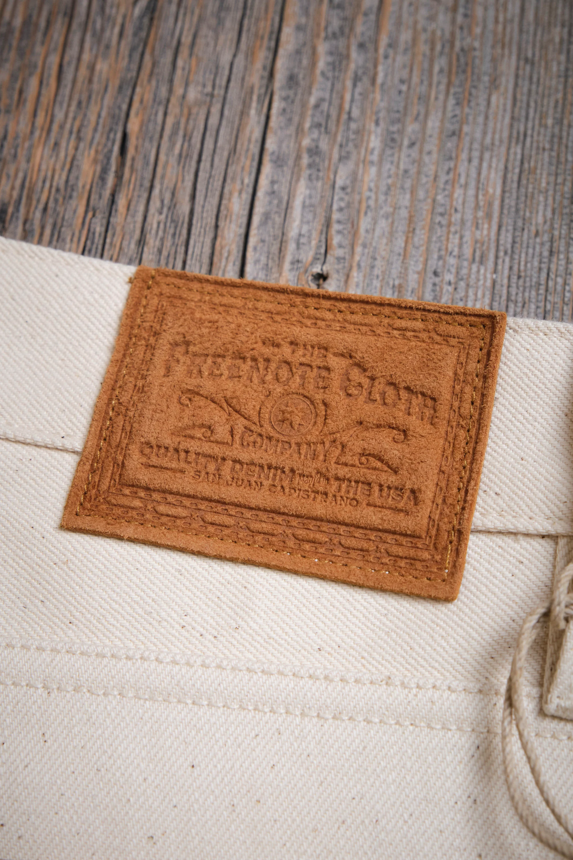 Portola Classic Taper 14 Ounce Ecru Denim - Image 12