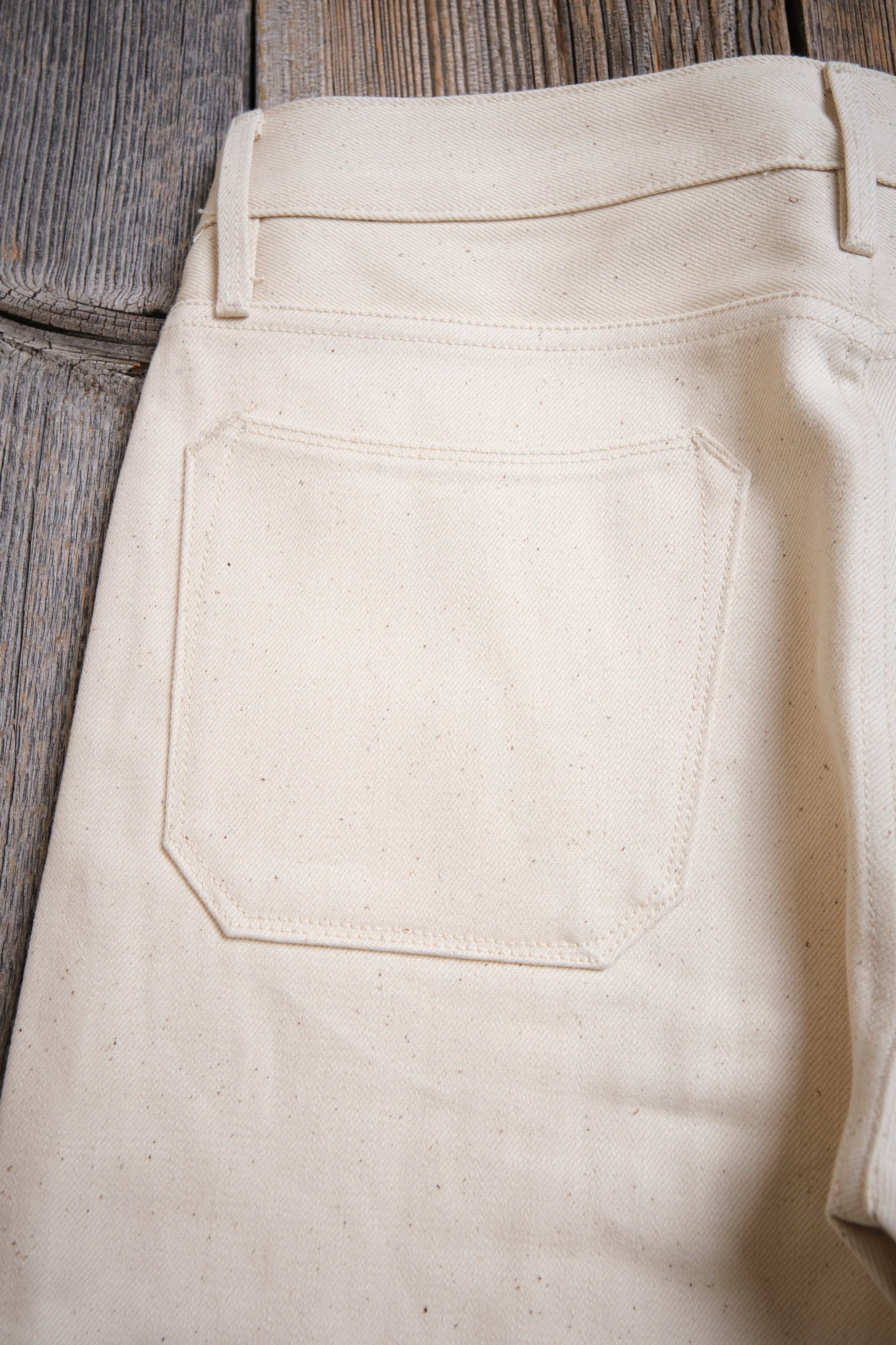 Portola Classic Taper 14 Ounce Ecru Denim - Image 13