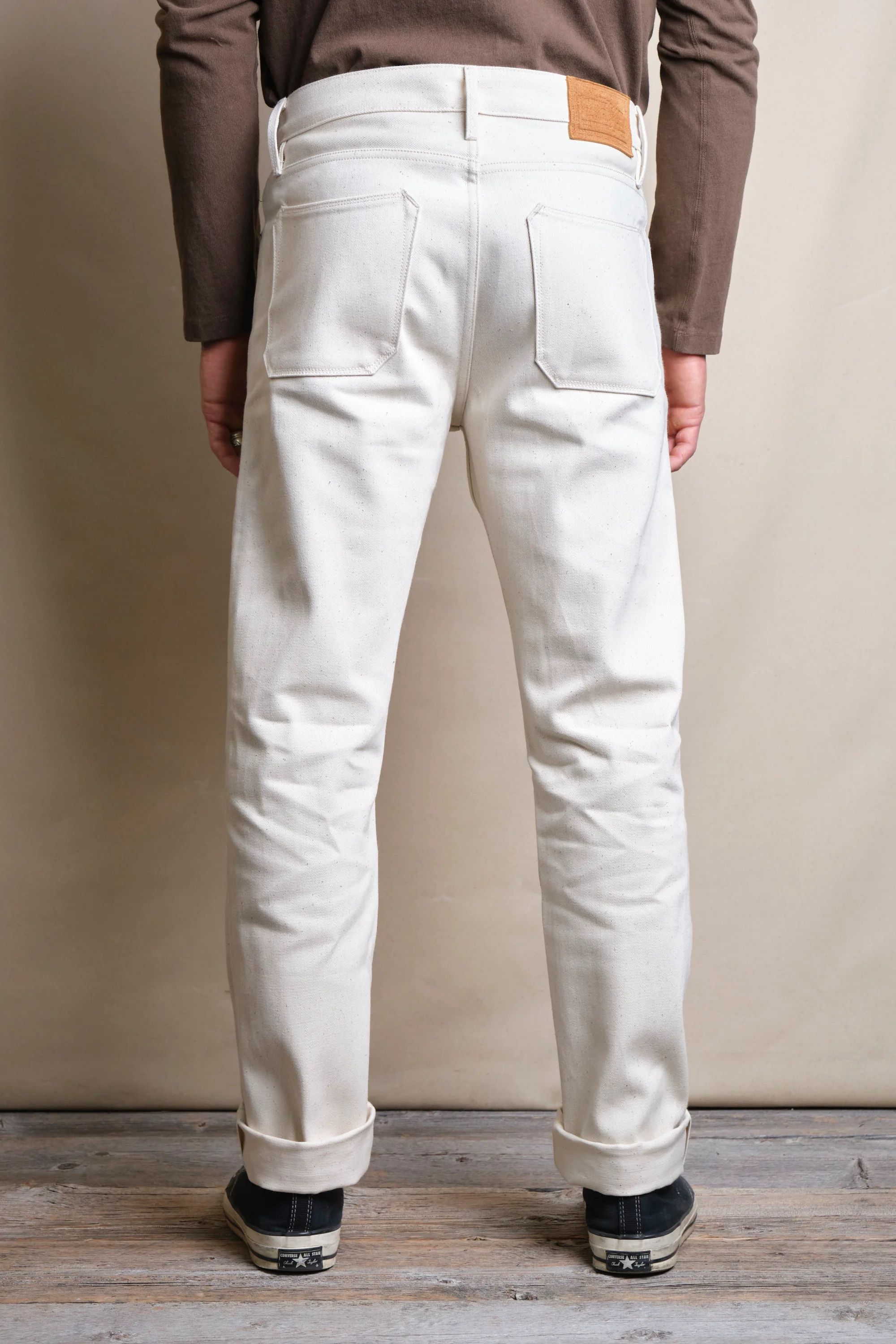 Portola Classic Taper 14 Ounce Ecru Denim - Image 5