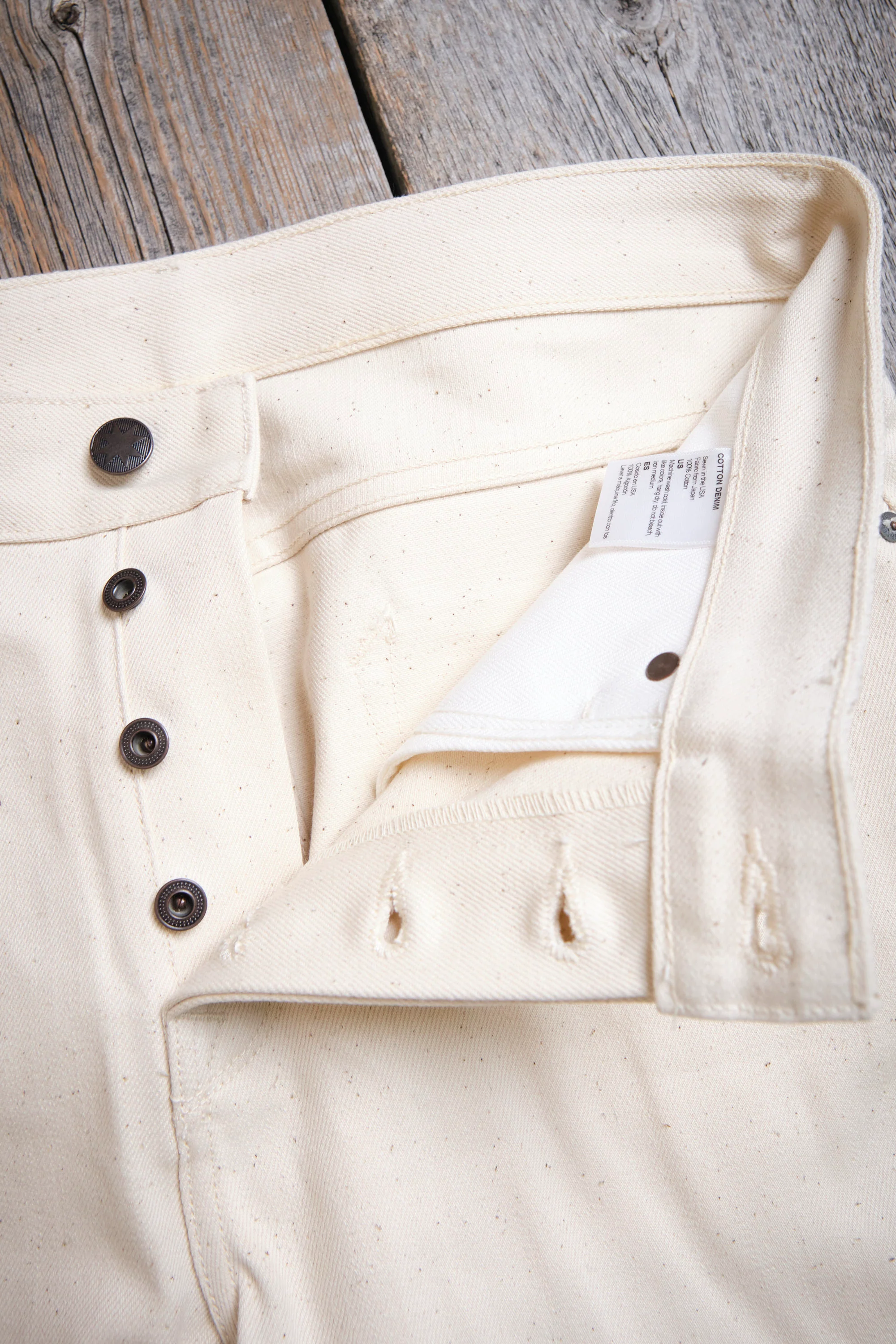 Portola Classic Taper 14 Ounce Ecru Denim - Image 9