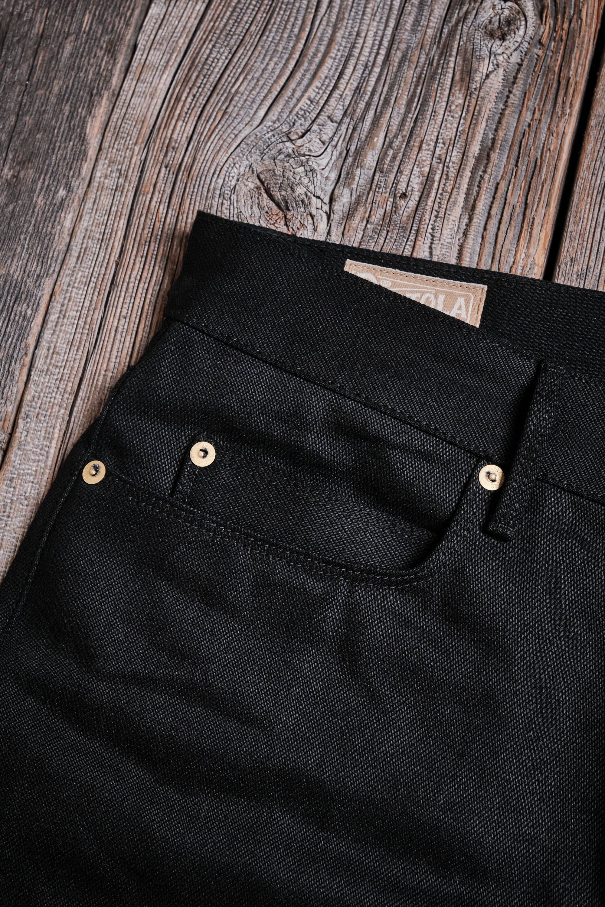 Portola Classic Taper 15.75 Ounce Black Denim - Image 7
