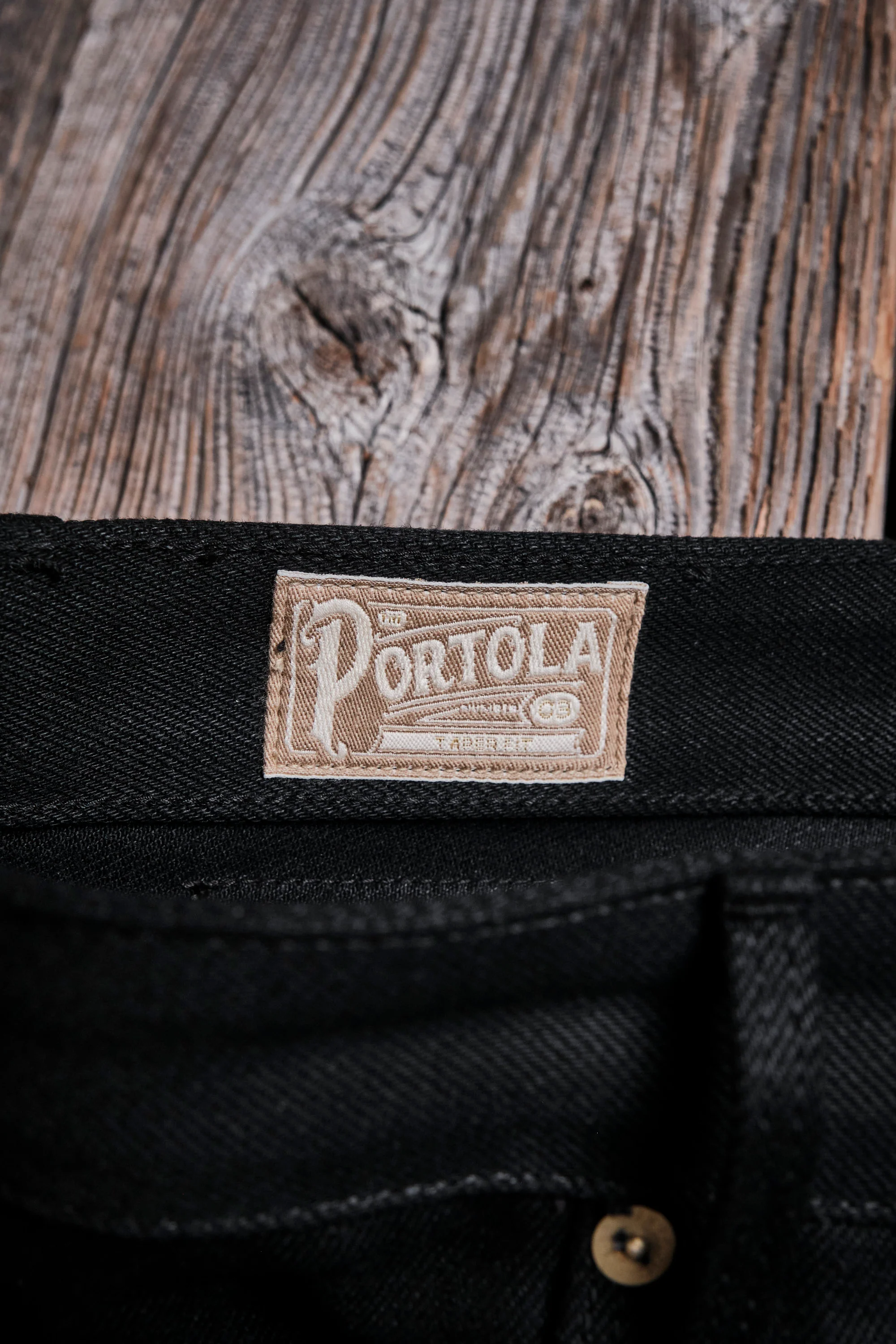 Portola Classic Taper 15.75 Ounce Black Denim - Image 9