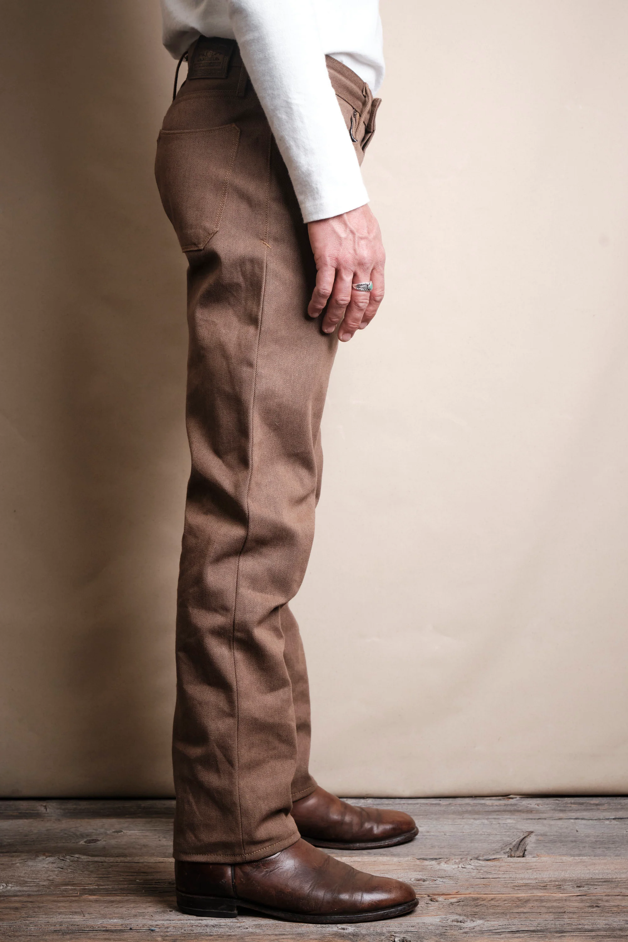 Portola Classic Taper <span> 15 Ounce Brown Denim </span> - Image 4