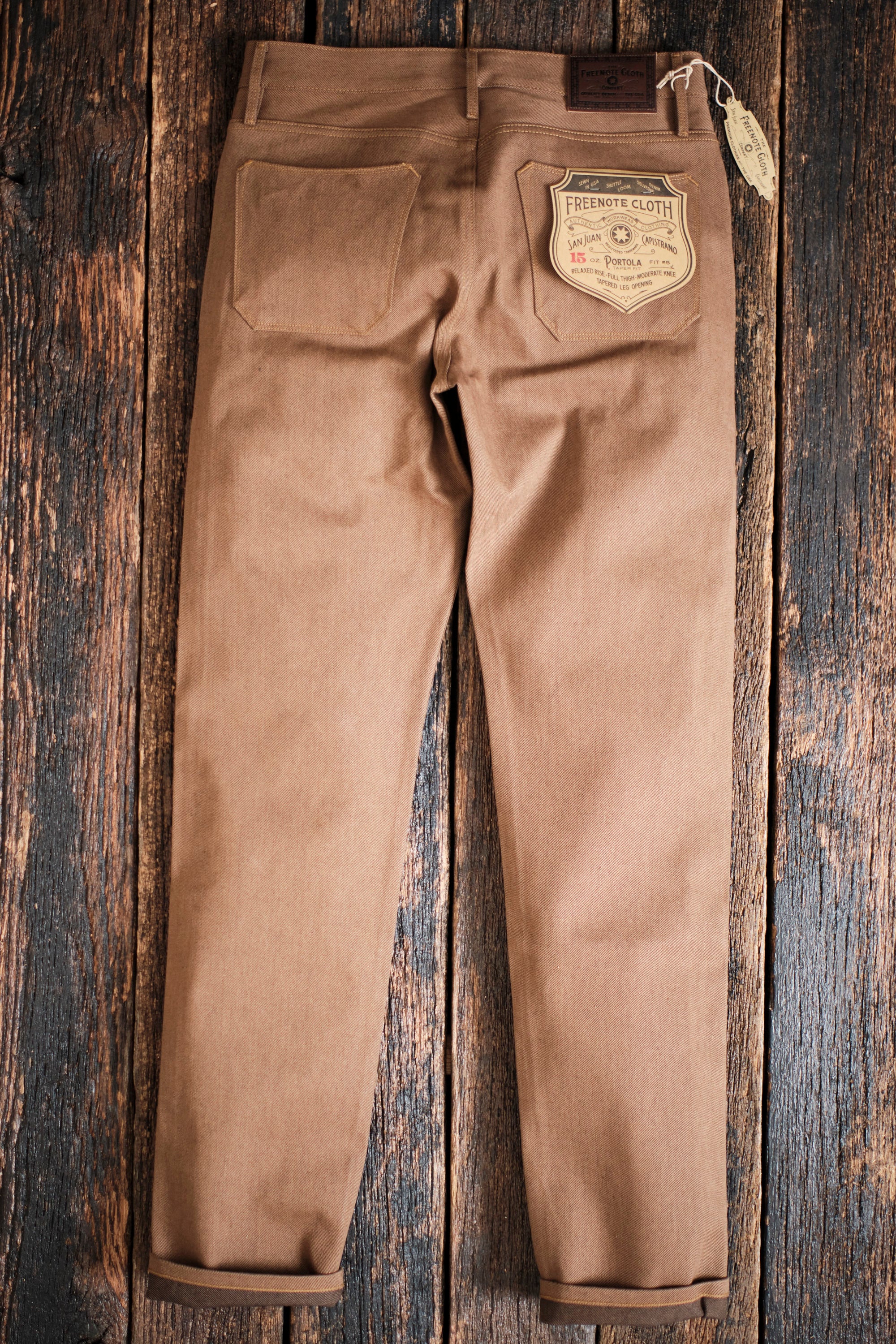 Portola Classic Taper <span> 15 Ounce Brown Denim </span> - Image 7