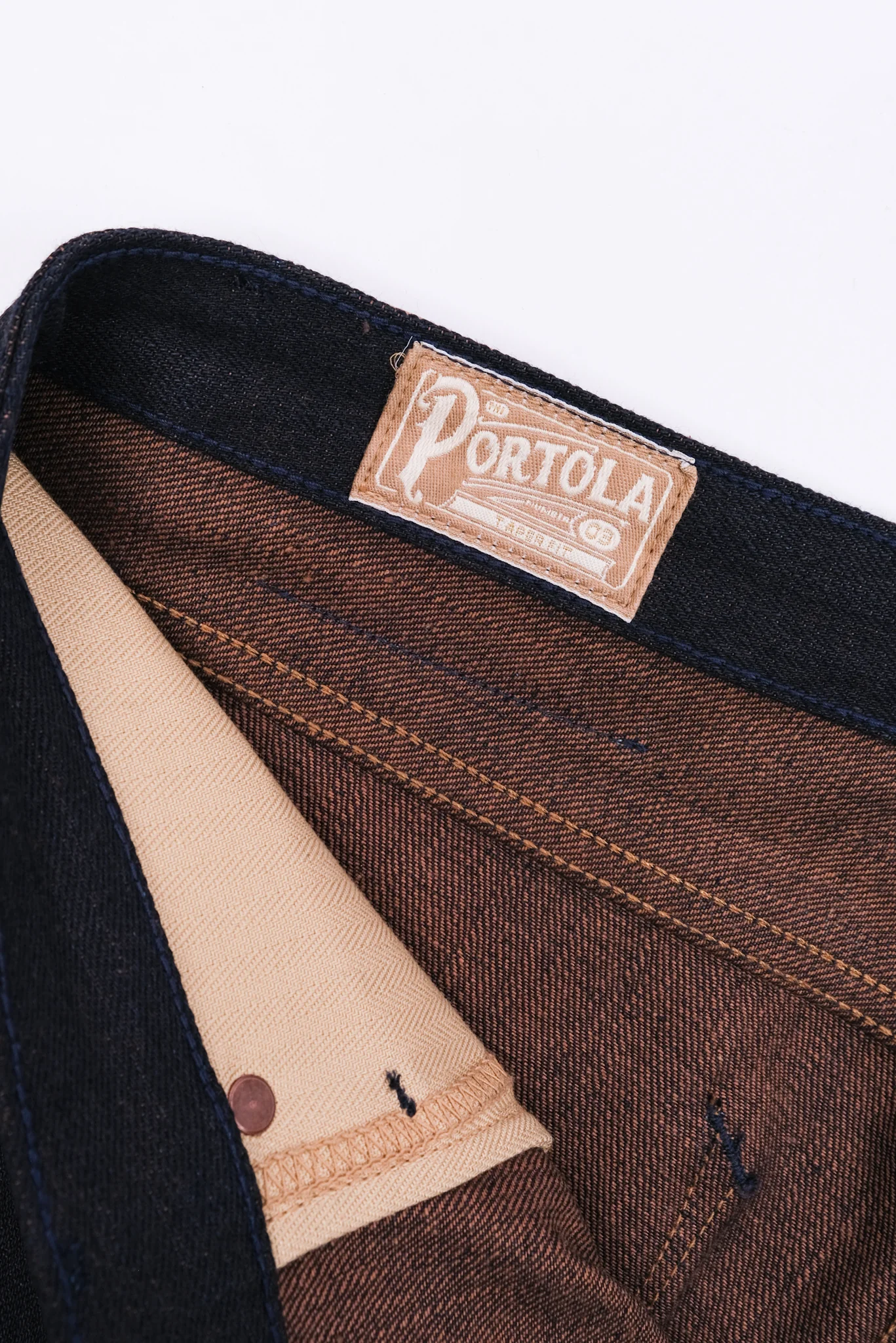 Portola Classic Taper <span> 16 Ounce Indigo Brown Denim </span> - Image 10
