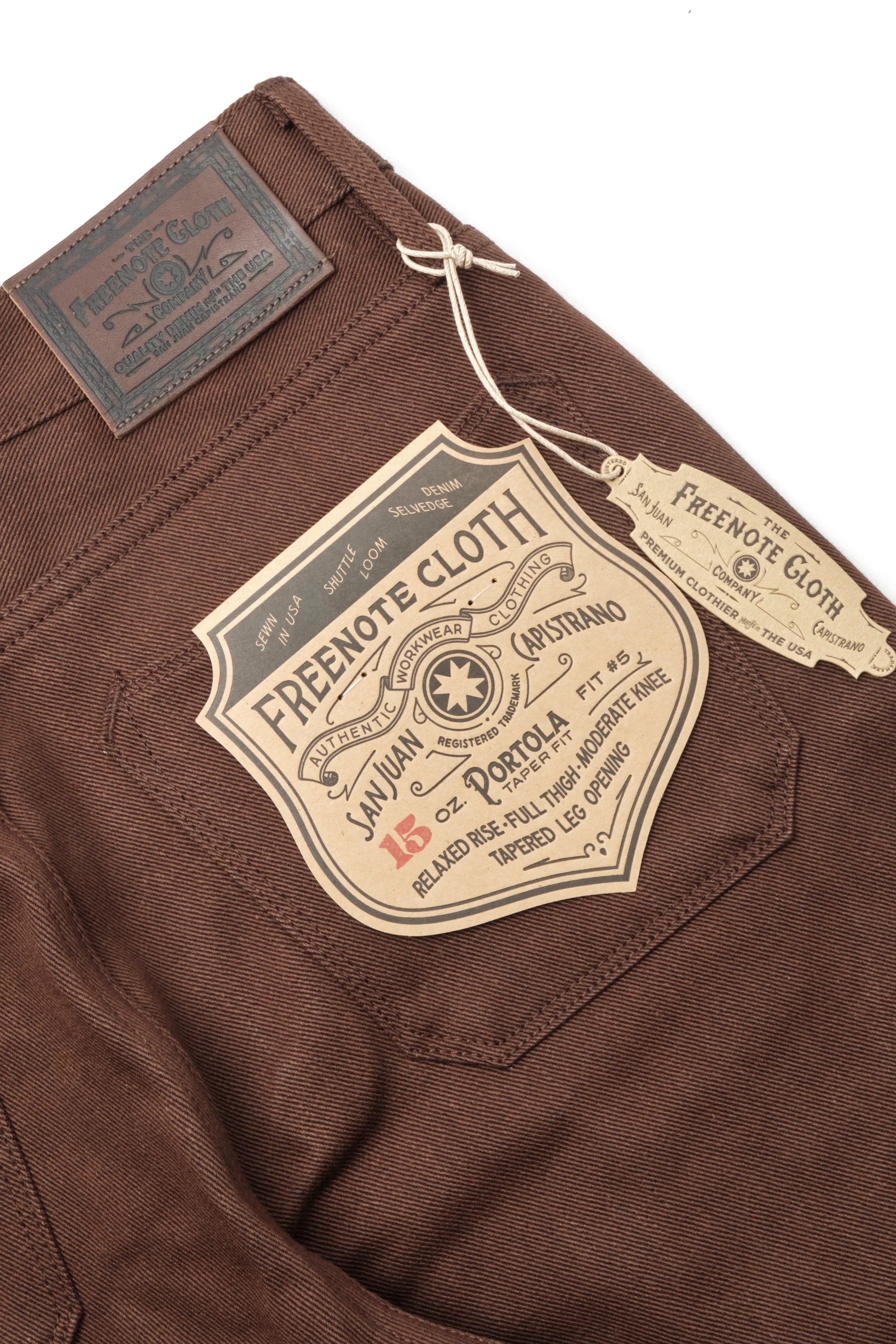 Portola 15 Ounce Dark Brown Denim - Image 12