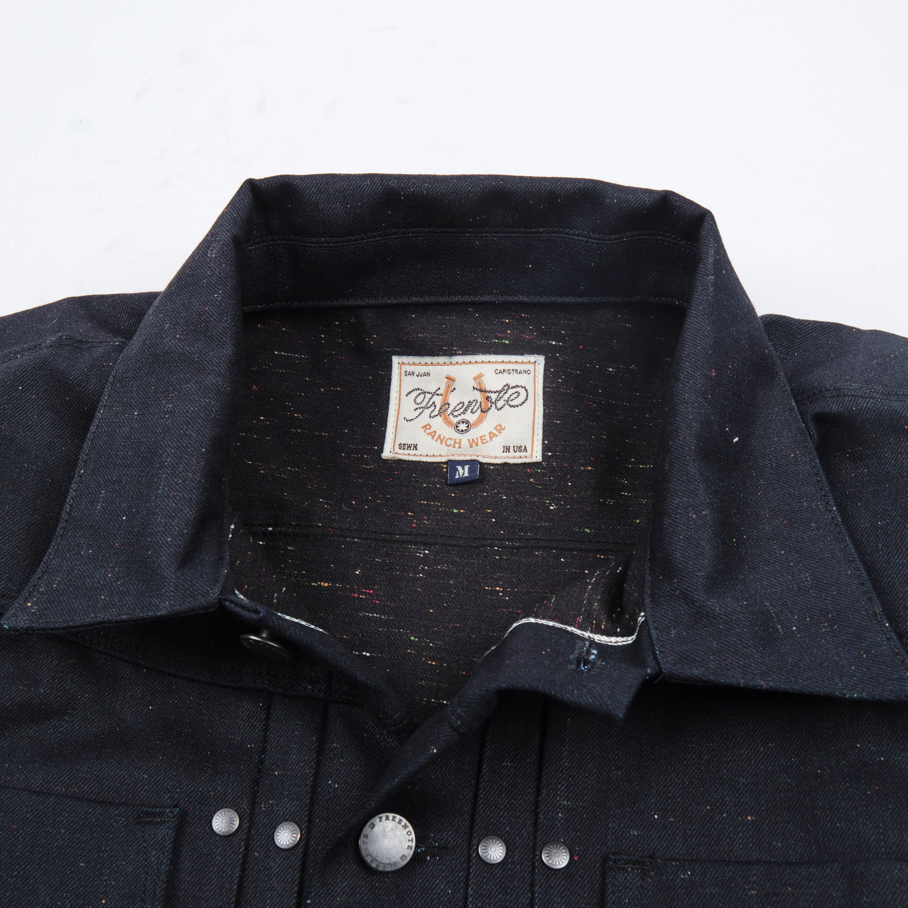 Riders Jacket 14 Ounce Raw Fleck - Image 3