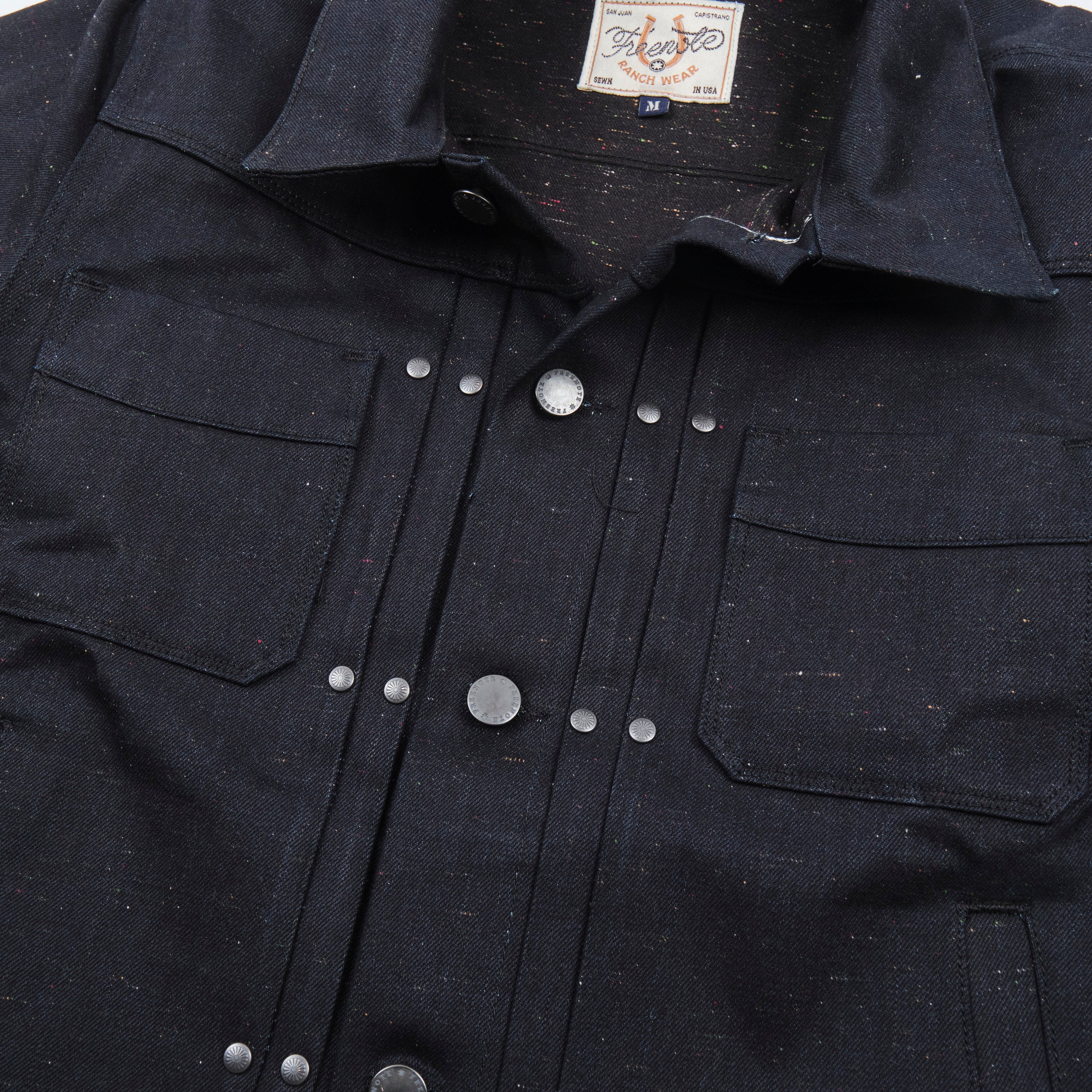 Riders Jacket 14 Ounce Raw Fleck - Image 4