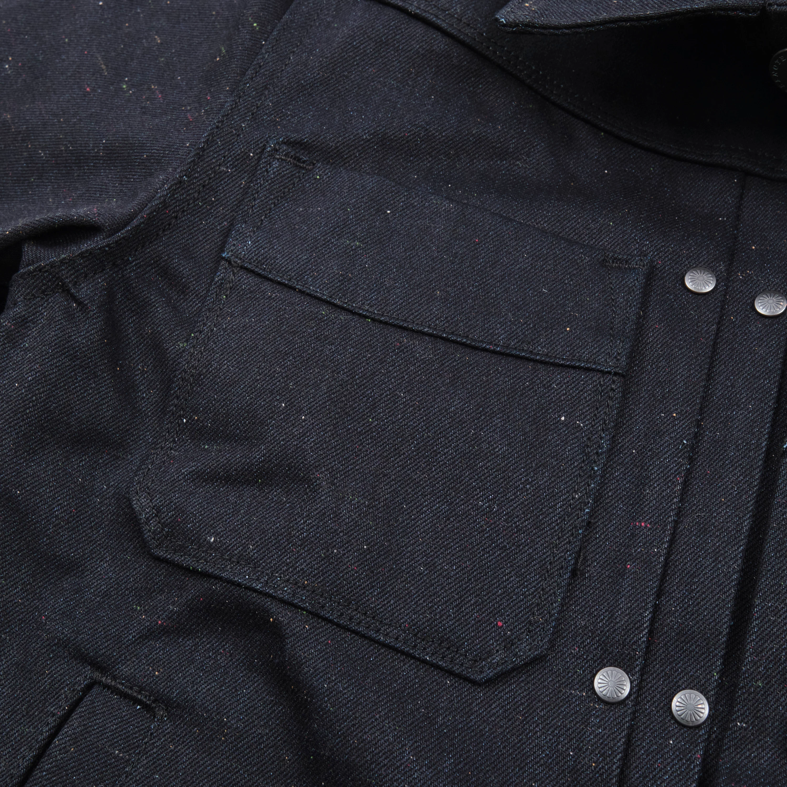 Riders Jacket 14 Ounce Raw Fleck - Image 6