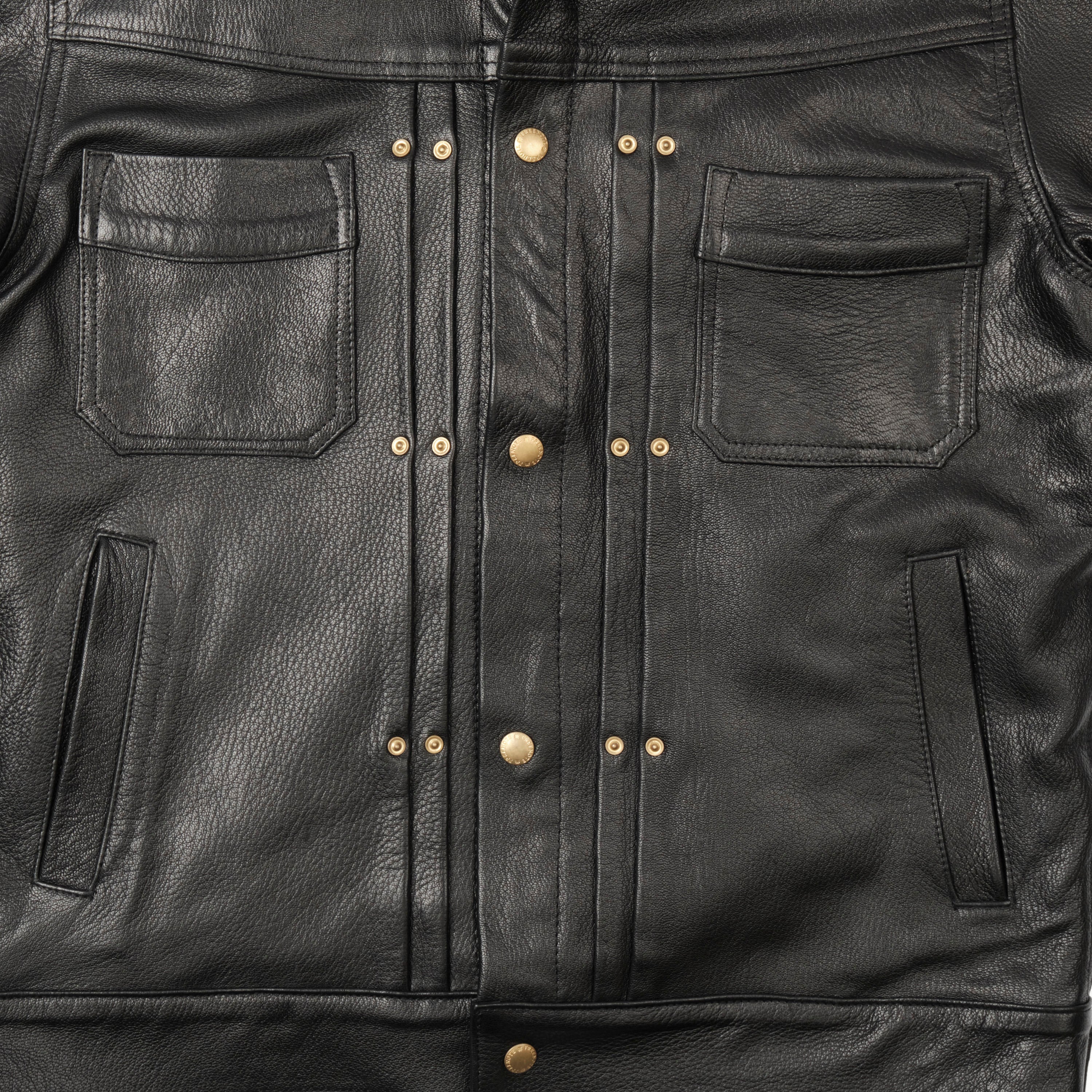 Riders Jacket Black Goatskin Leather - Image 5