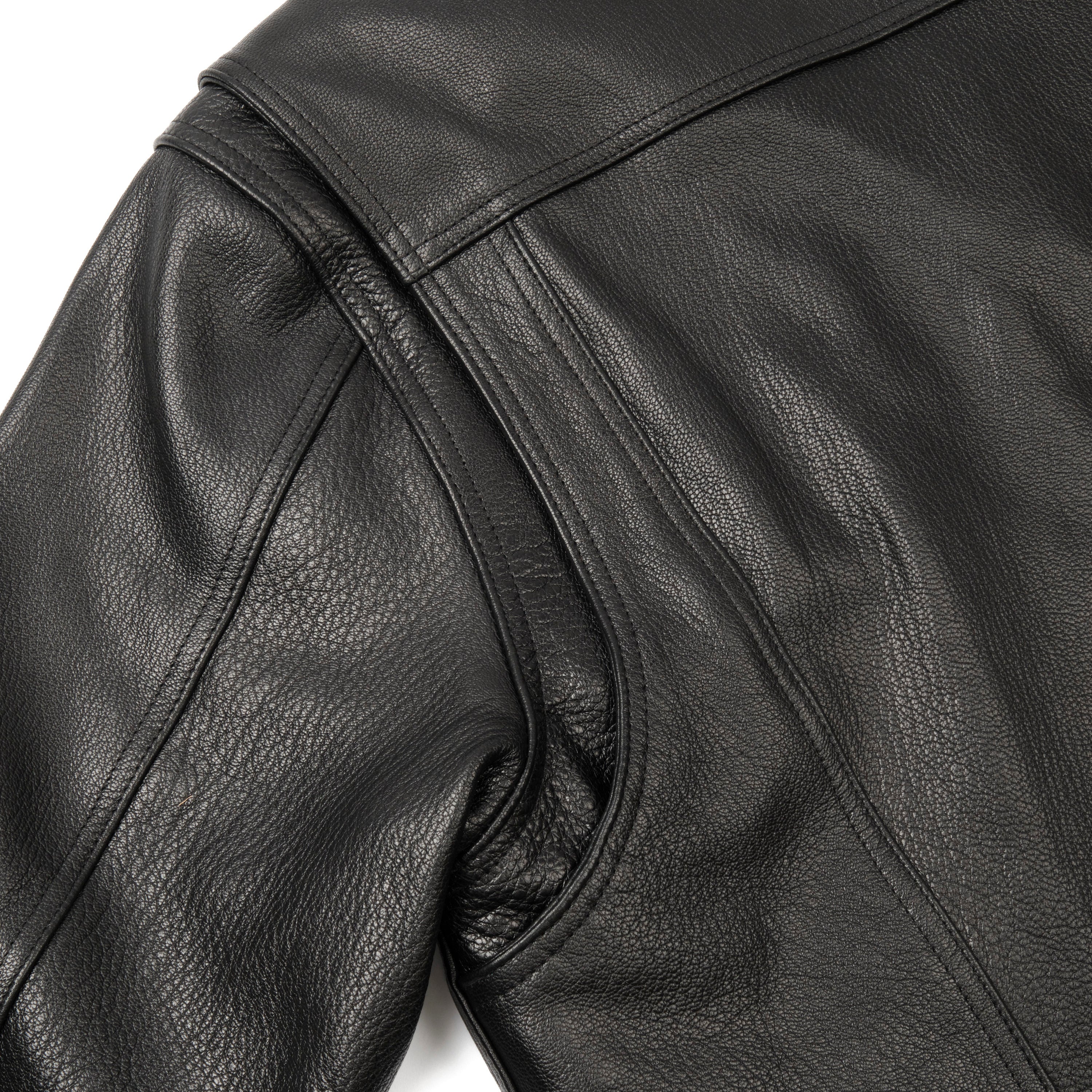 Riders Jacket Black Goatskin Leather - Image 6