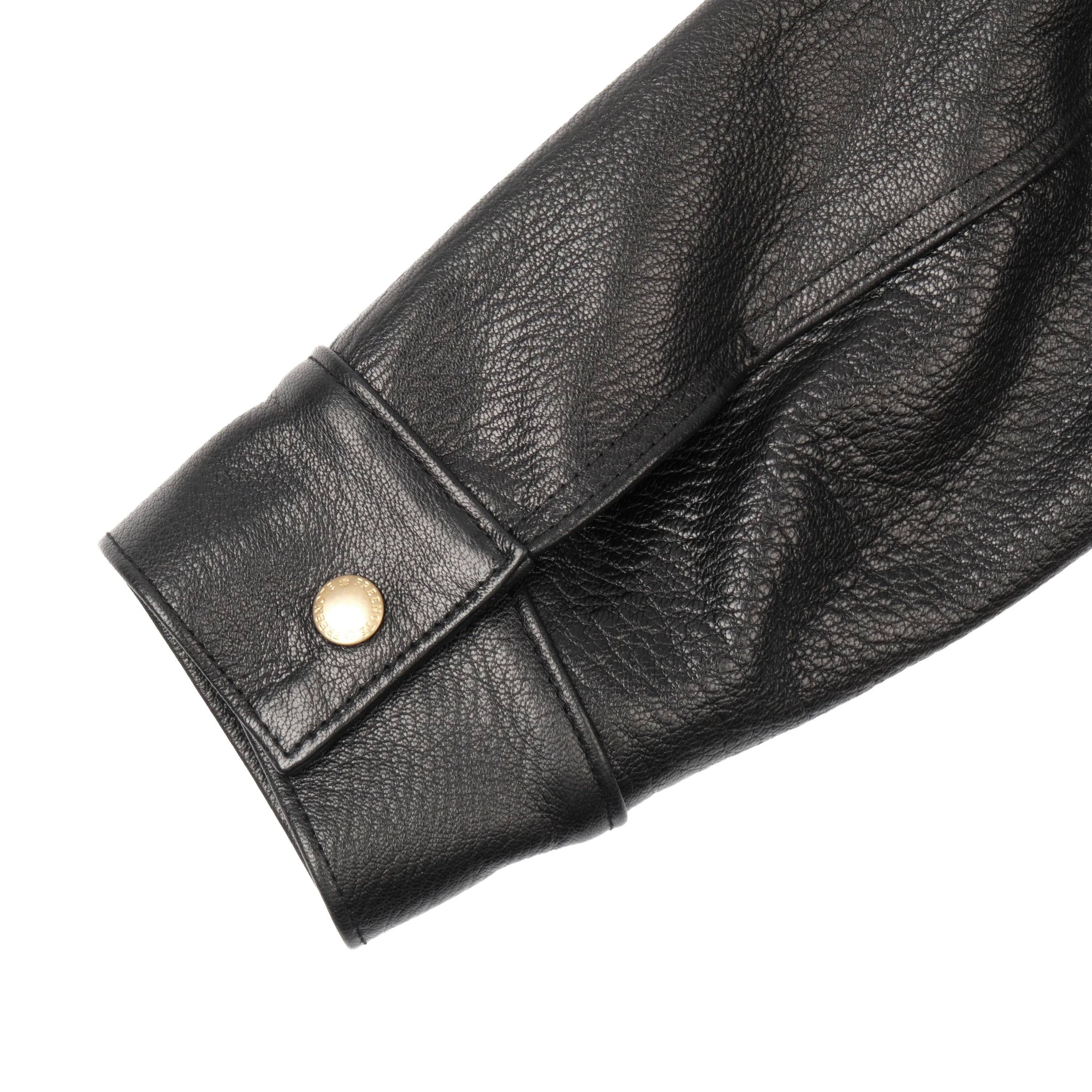 Riders Jacket Black Goatskin Leather - Image 8