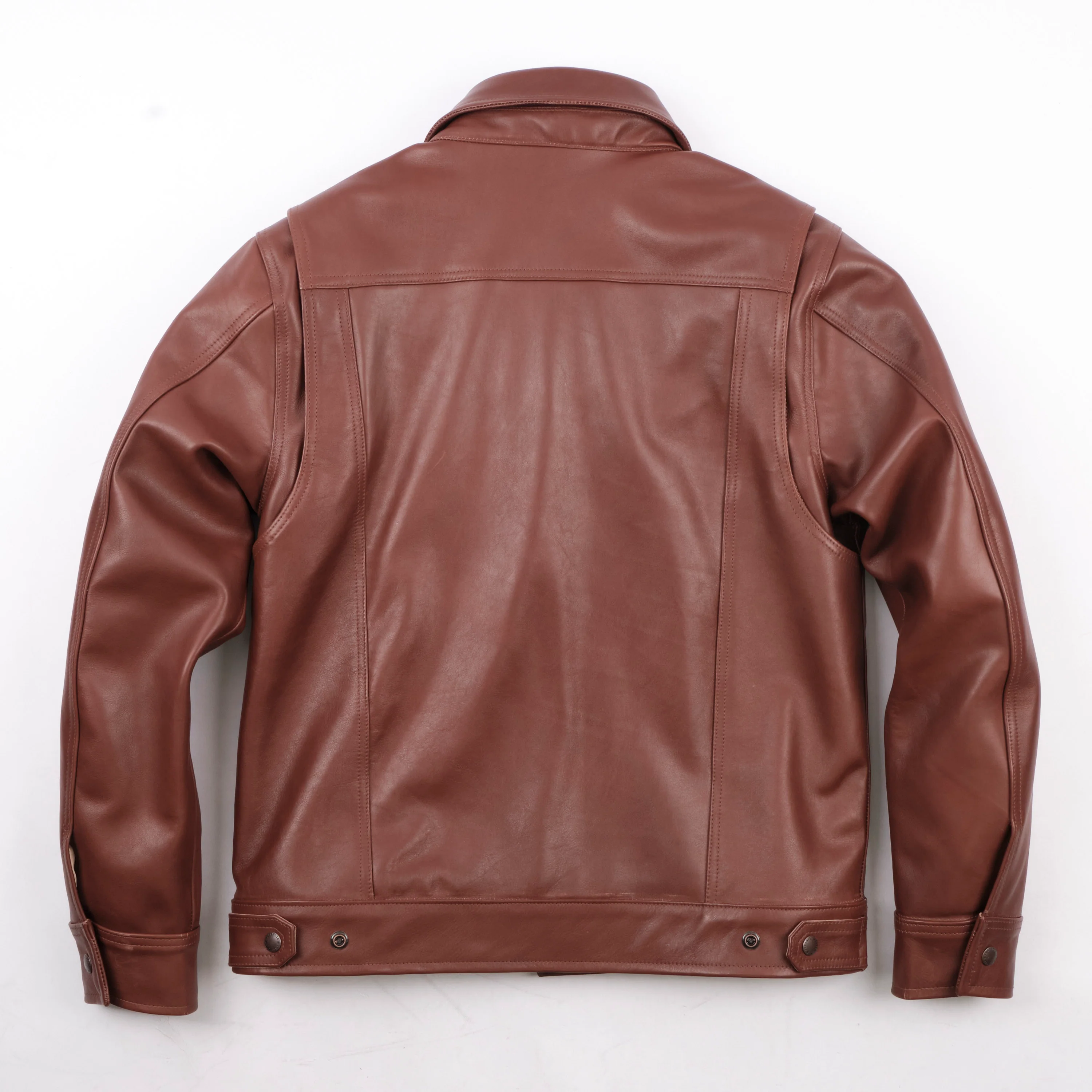 Riders Jacket Brown Boston Leather - Image 13