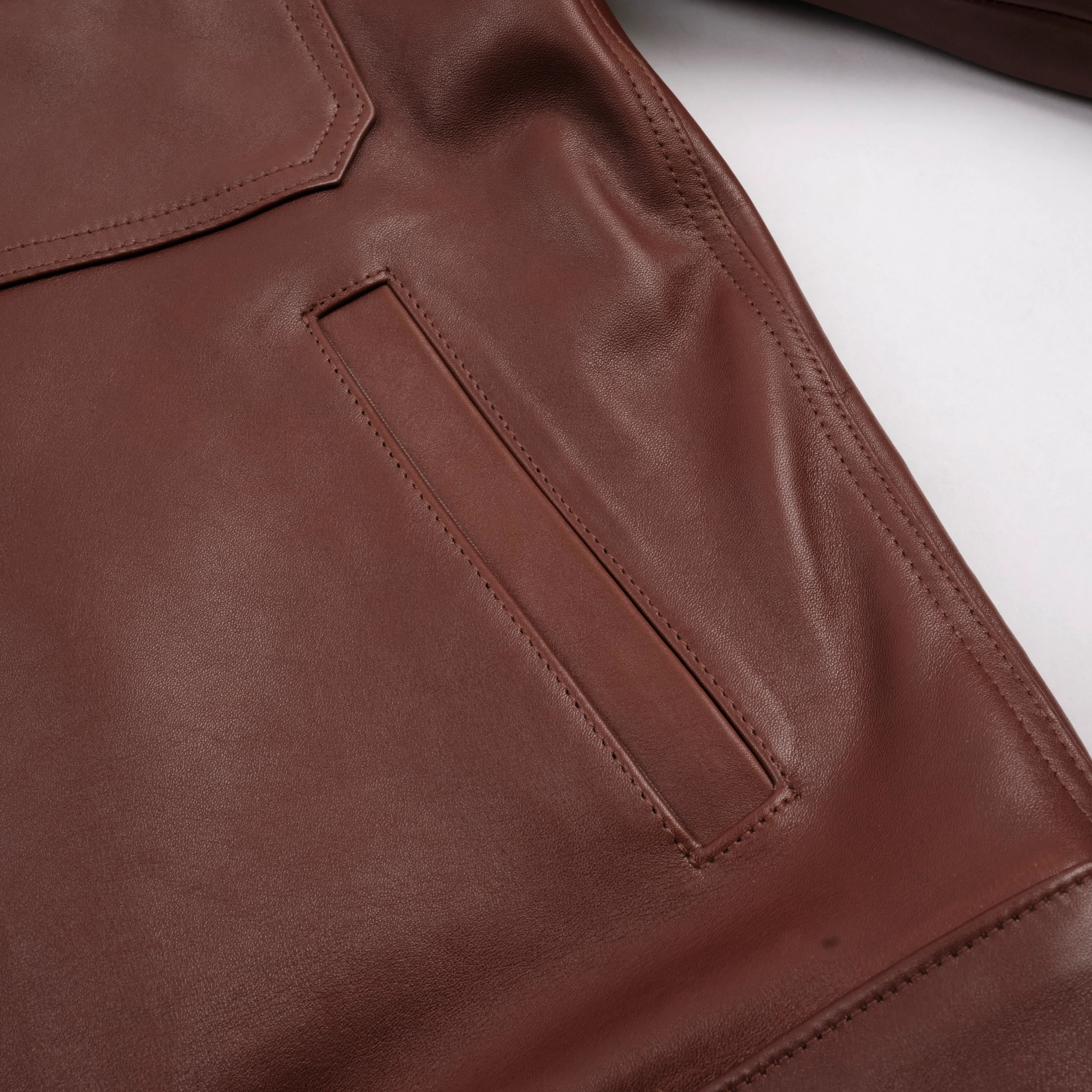 Riders Jacket Brown Boston Leather - Image 8