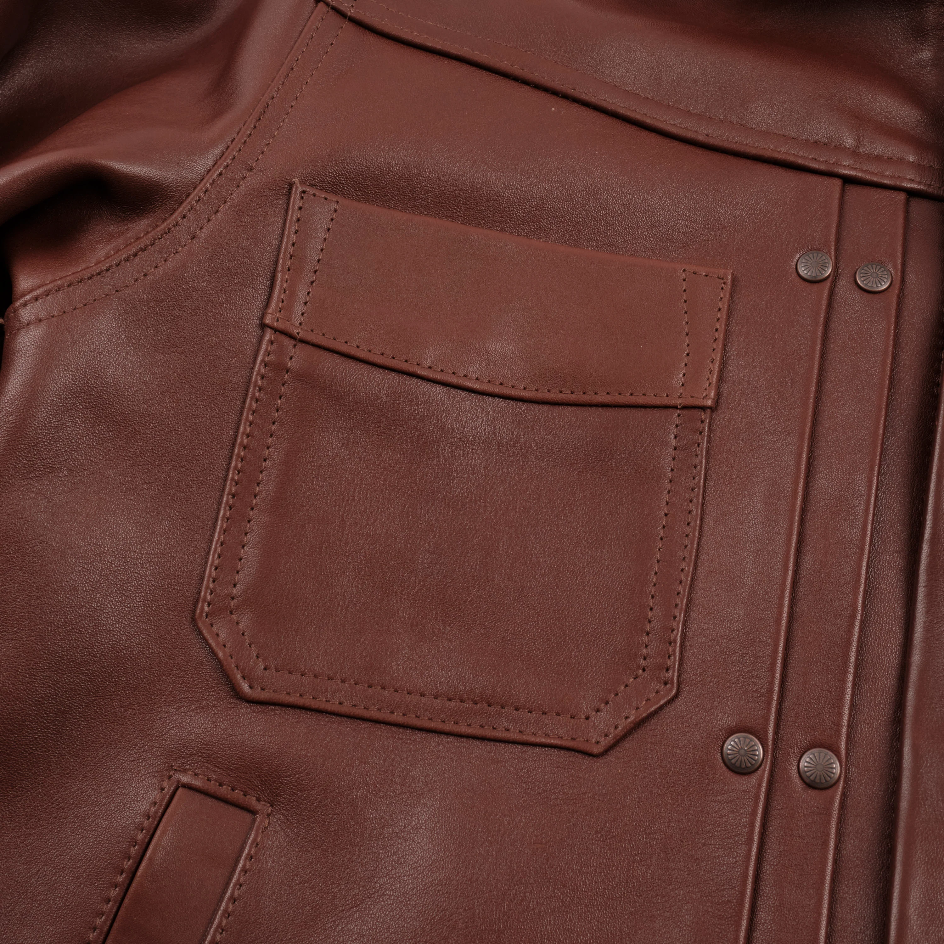 Riders Jacket Brown Boston Leather - Image 9