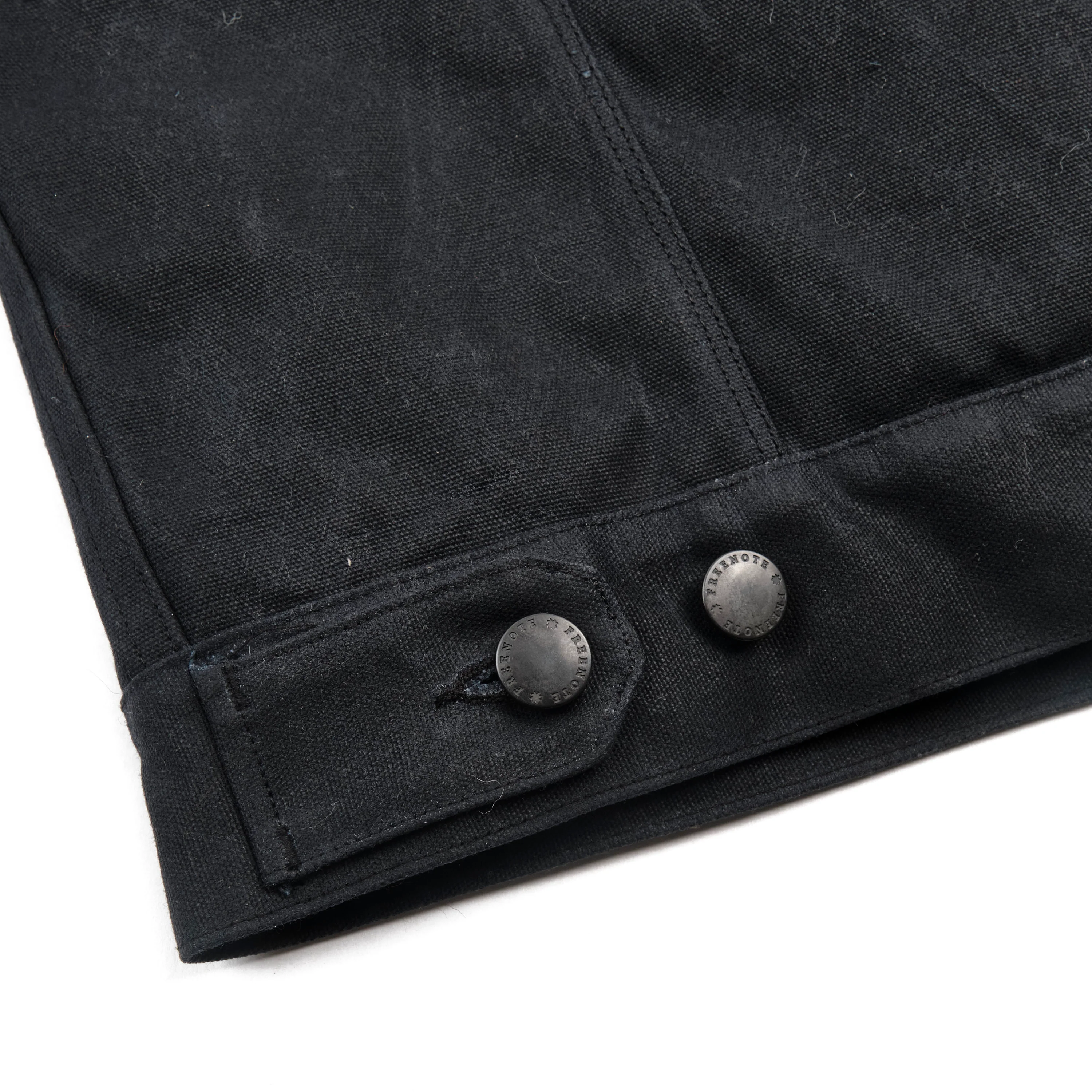 Riders Jacket Heavy Waxed Canvas Black Alpaca - Image 17