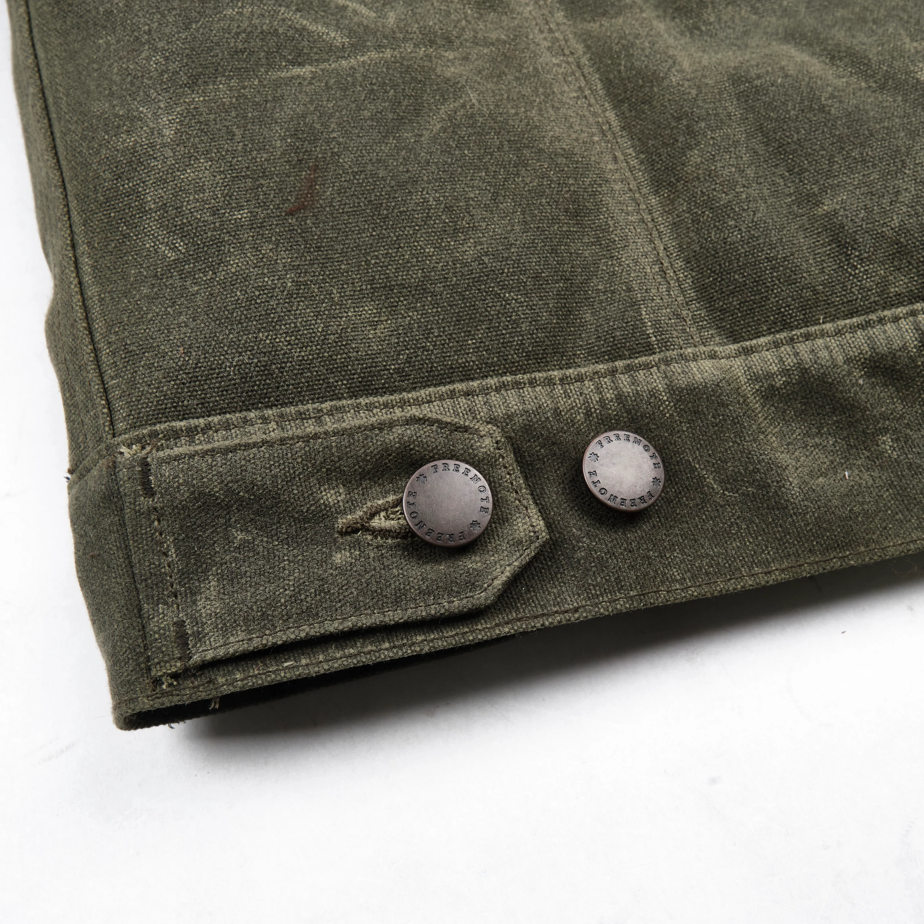Riders Jacket Heavy Waxed Canvas Olive Alpaca - Image 14