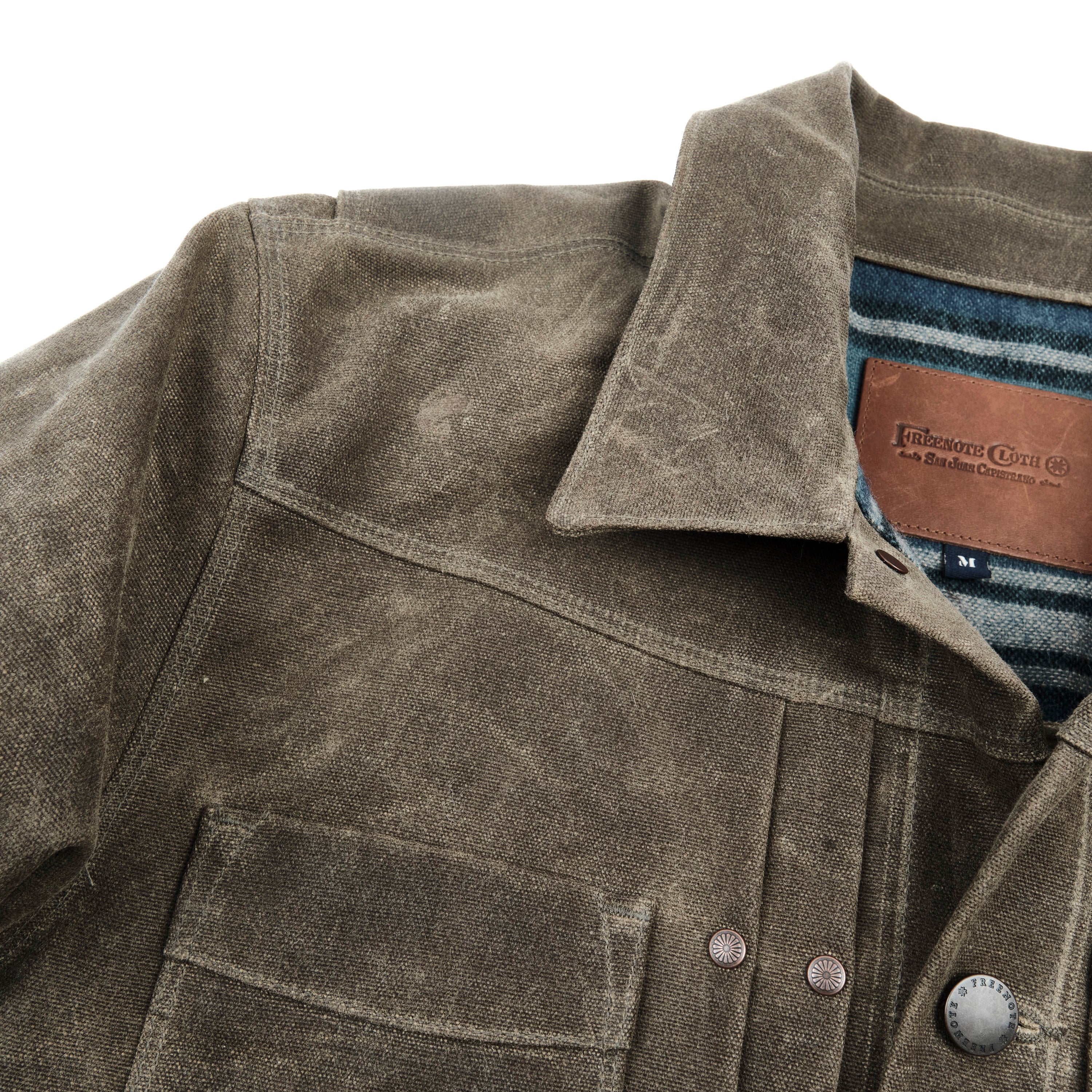 Riders Jacket Heavy Waxed Canvas Tobacco Wool - Image 10