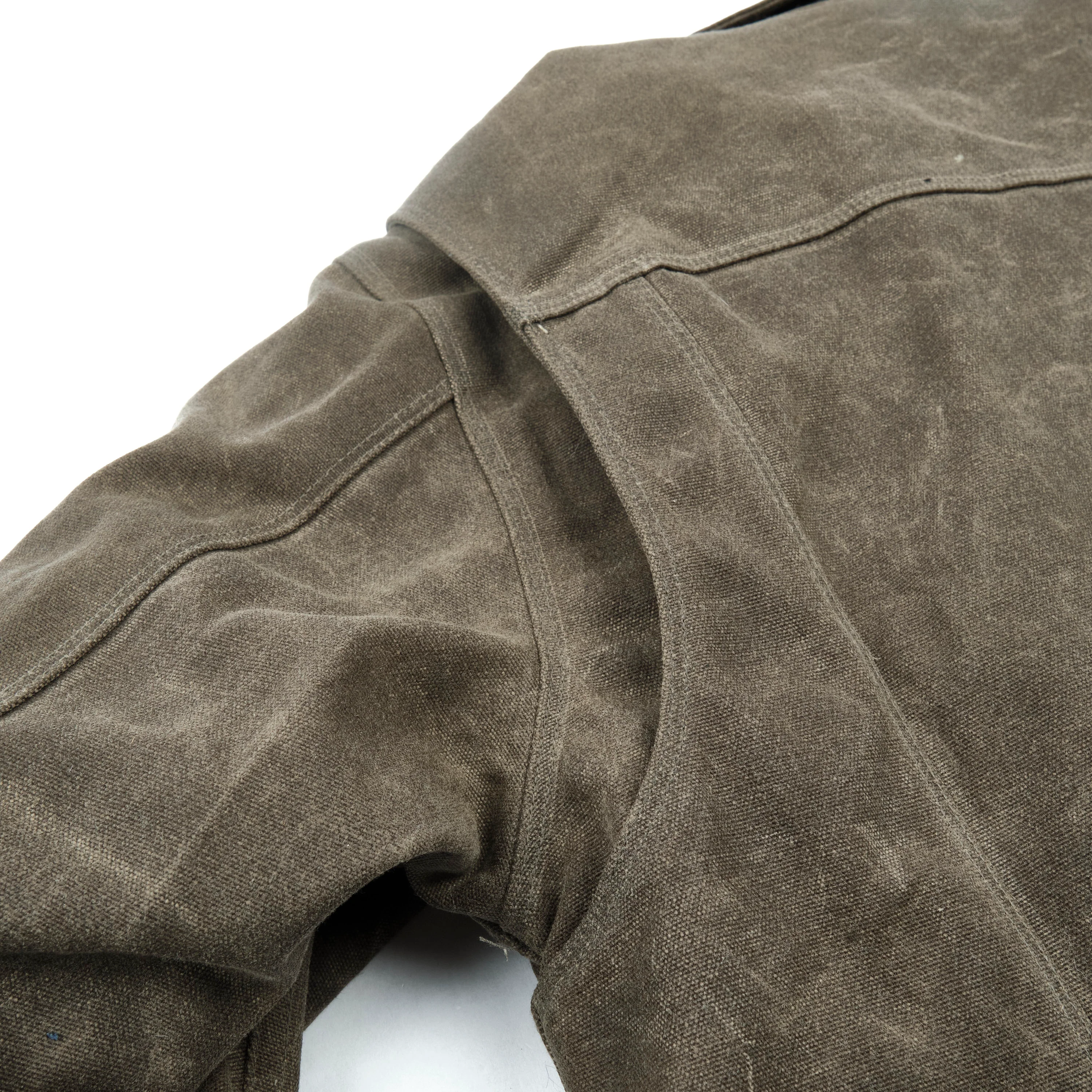 Riders Jacket Heavy Waxed Canvas Tobacco Wool - Image 14