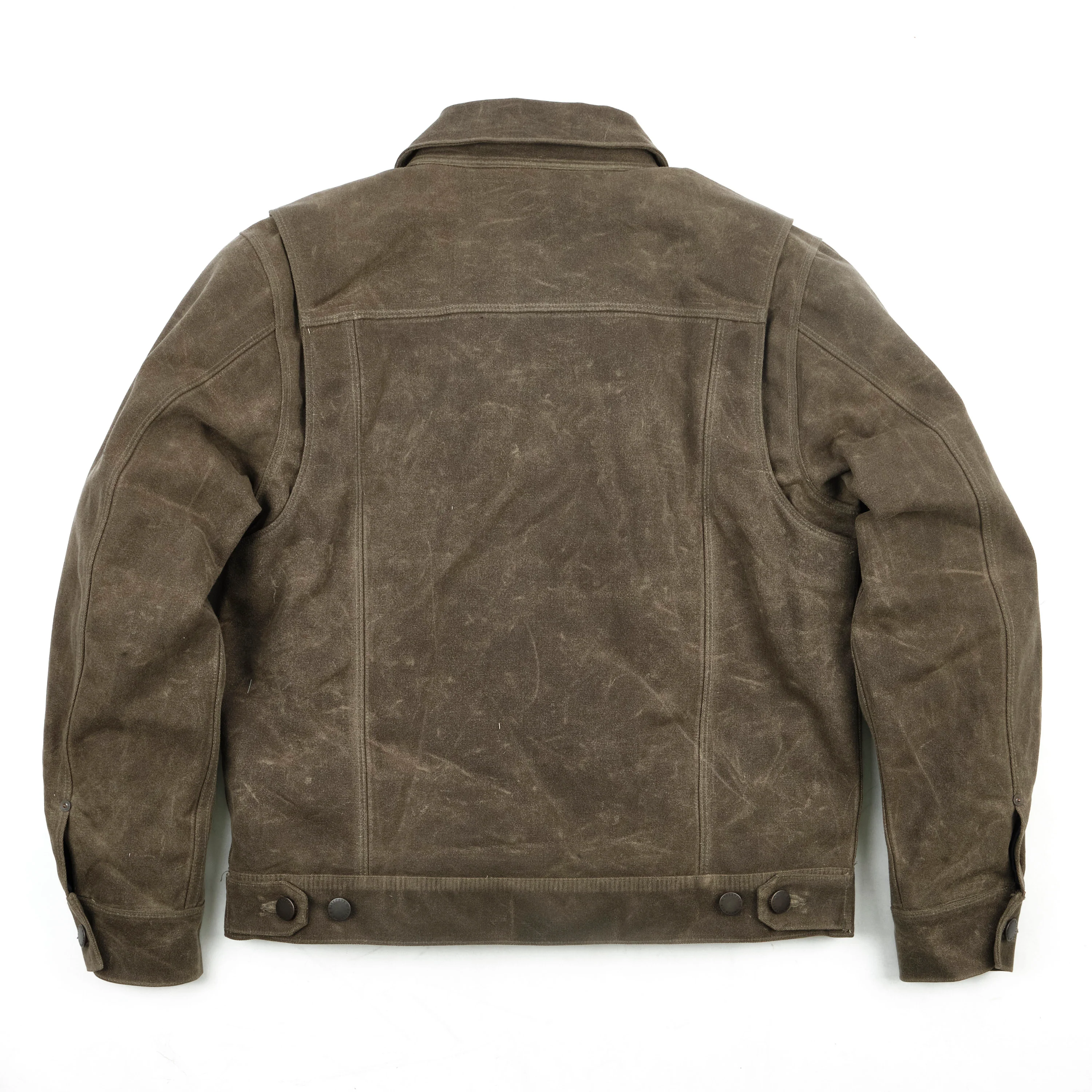 Riders Jacket Heavy Waxed Canvas Tobacco Wool - Image 18