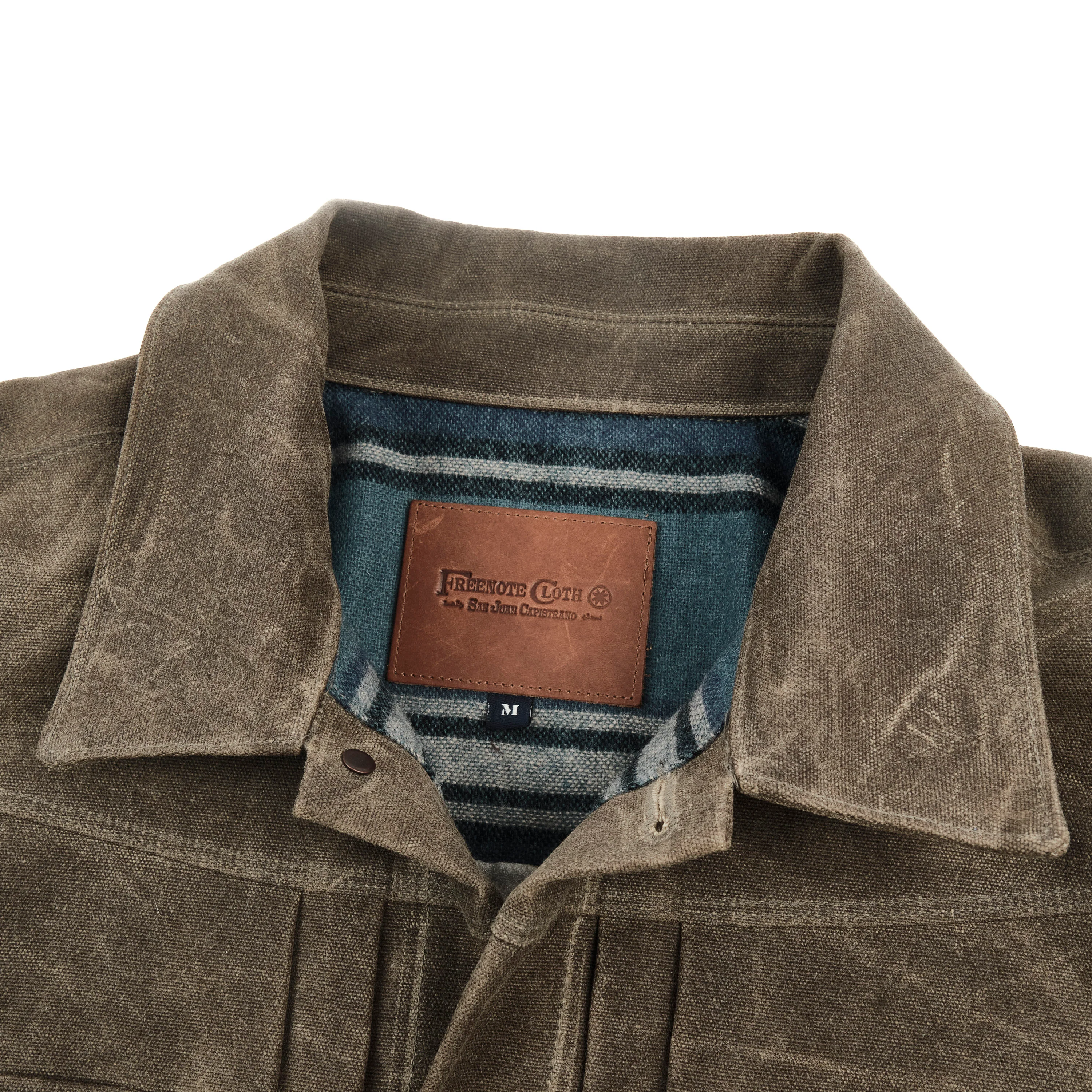 Riders Jacket Heavy Waxed Canvas Tobacco Wool - Image 2